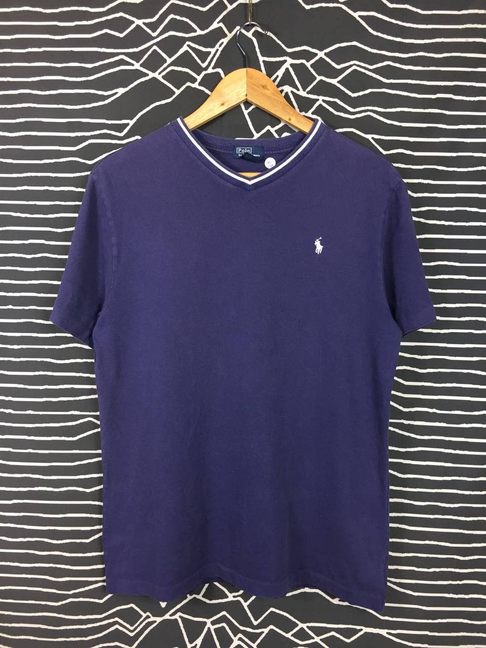 Polo Ralph Lauren × Vintage Vtg Polo Ralph Lauren Small Pony Single Stitch V-Neck Tee Size US M / EU 48-50 / 2 - 2 Thumbnail
