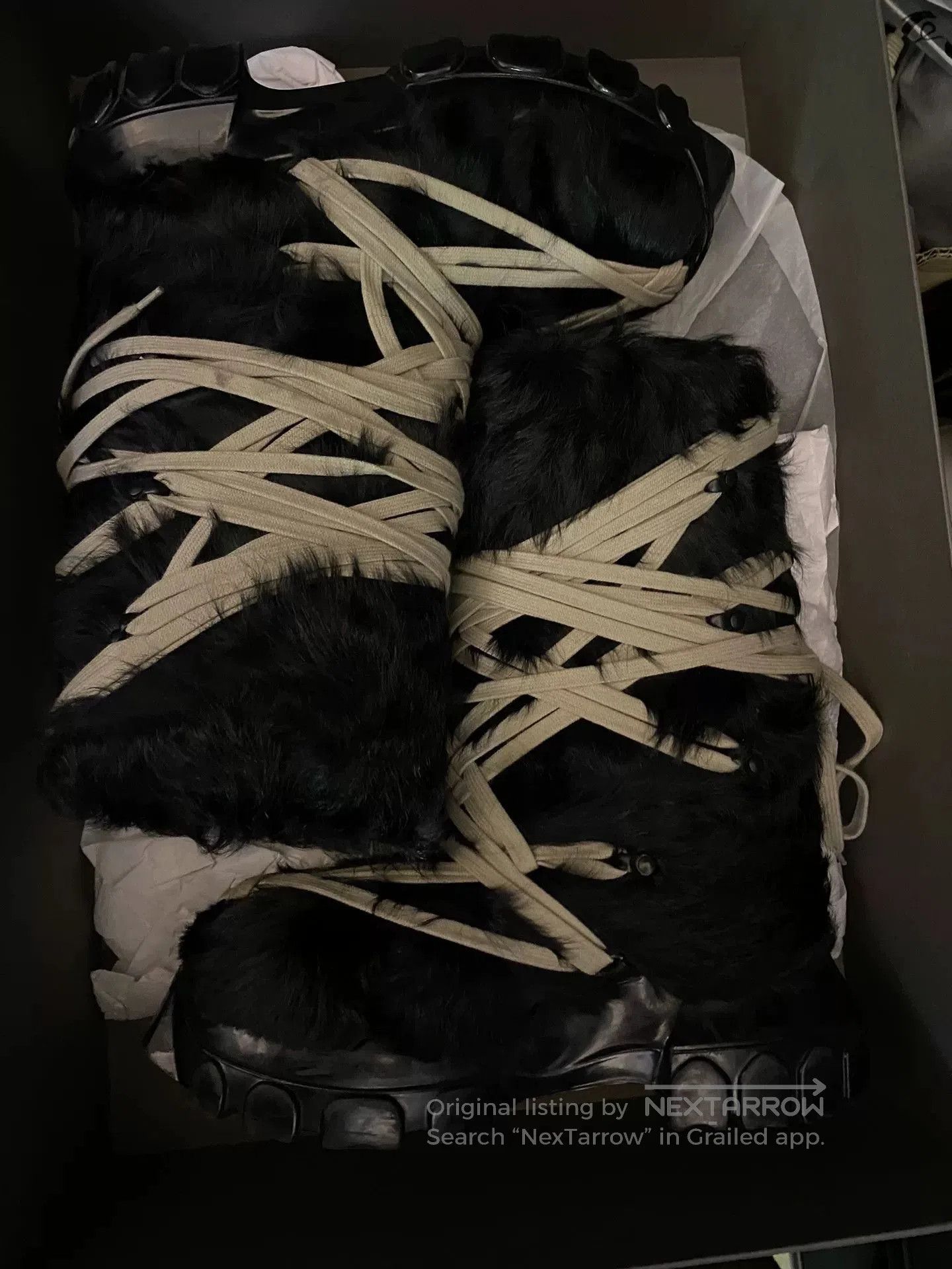 Rick Owens rick owens fur lace-up snow boots. Size US 7.5 / IT 37.5 - 7 Thumbnail