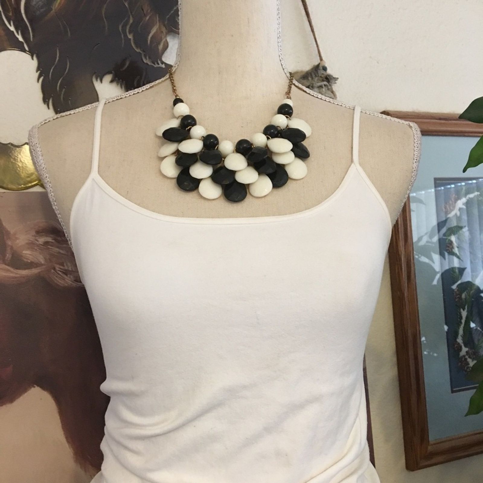 Jewelry Black and white multi layer beaded necklace Size ONE SIZE - 2 Thumbnail