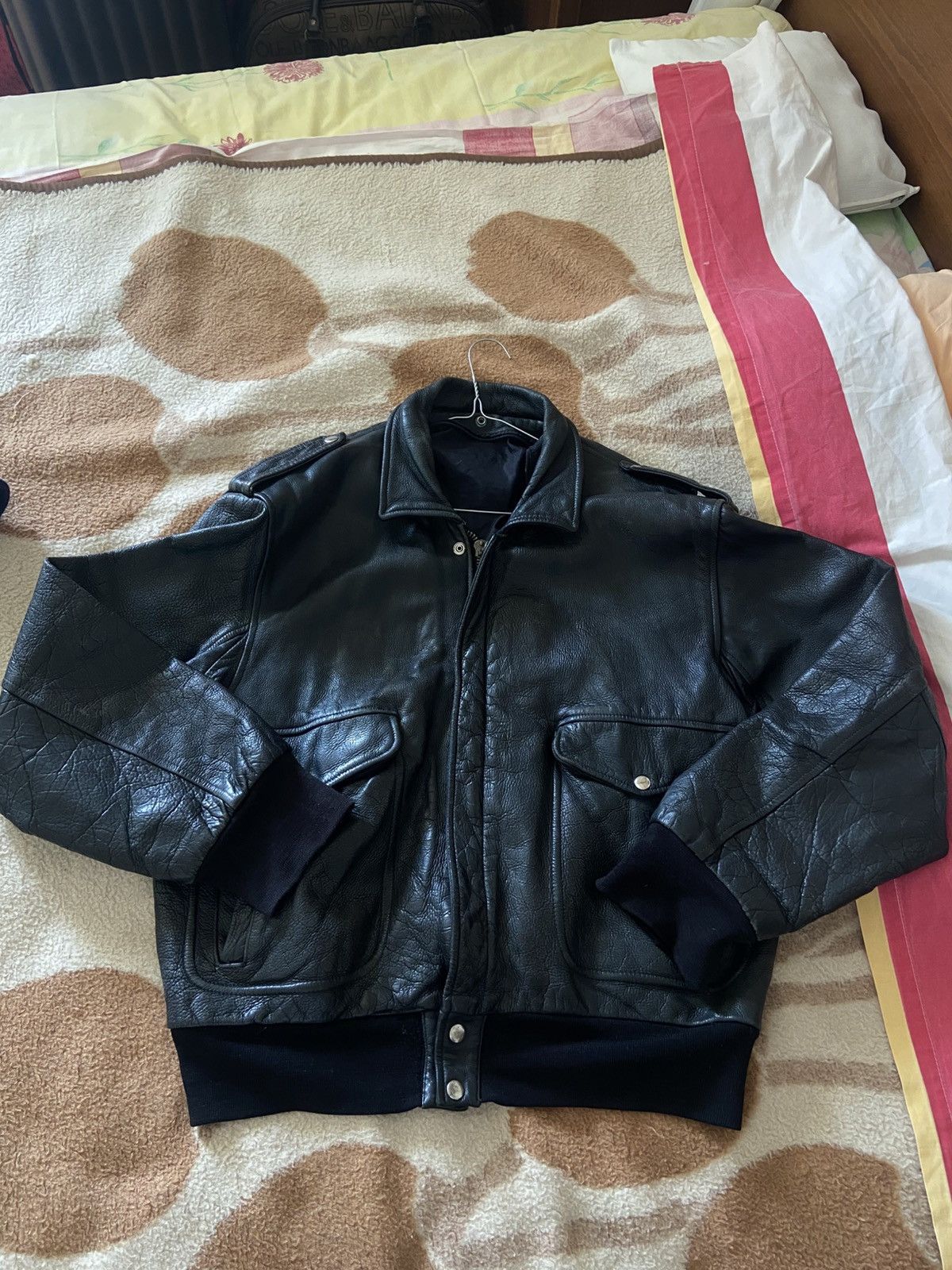 Genuine Leather Vintage leather bomber Size US L / EU 52-54 / 3 - 1 Thumbnail