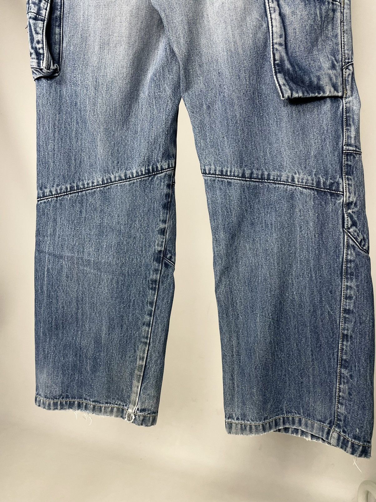 Carhartt Engelbert Strauss Vintage Faded Workwear Cargo Denim Jeans Size US 32 / EU 48 - 15 Thumbnail
