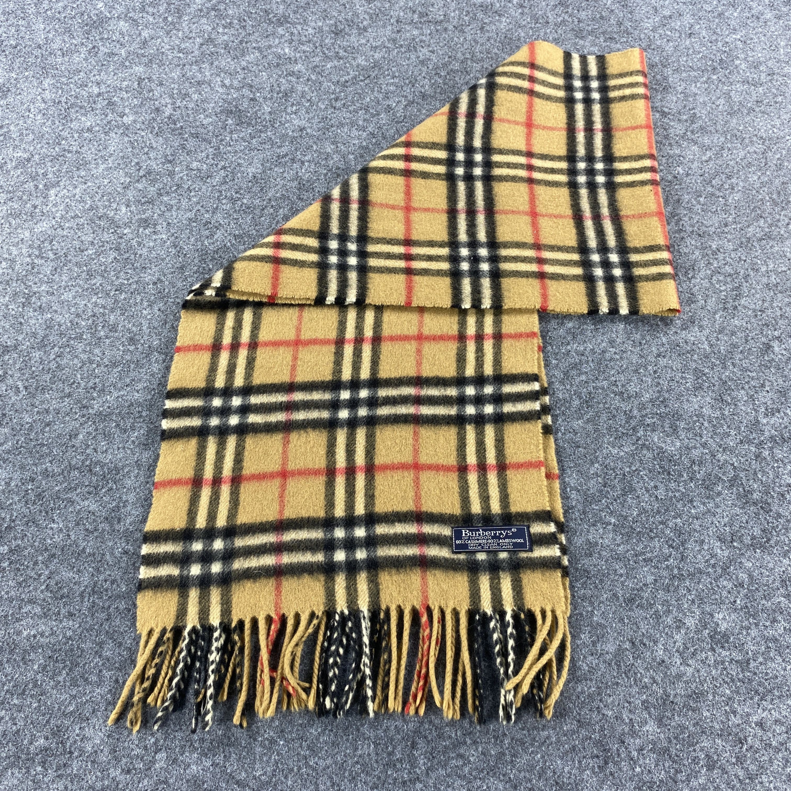 Burberry × Vintage Burberrys Scarf # D635 # Muffler # Neckwear Size ONE SIZE - 5 Thumbnail