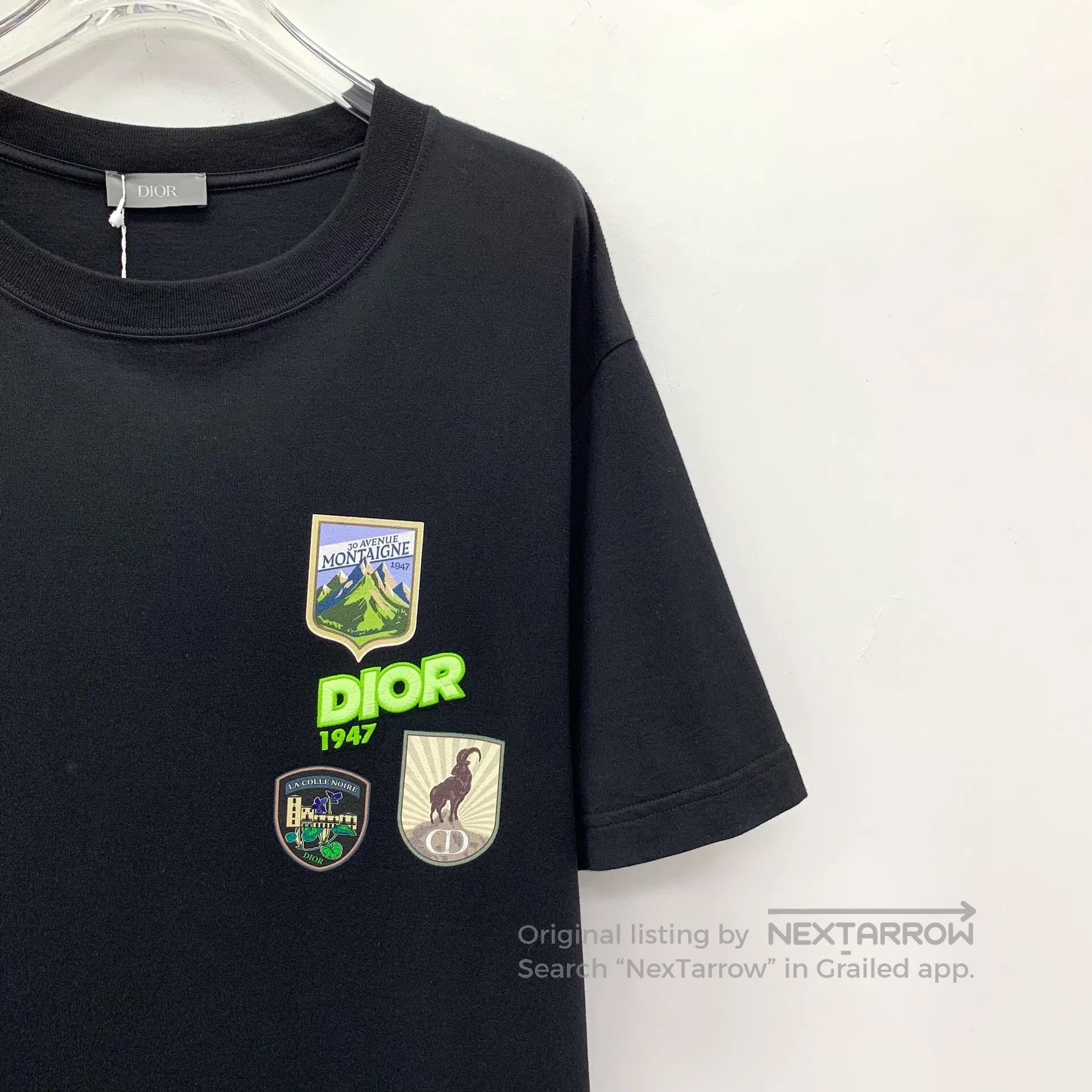 Dior Dior Black badge embroidery cotton round neck short sleeve Size US M / EU 48-50 / 2 - 3 Thumbnail