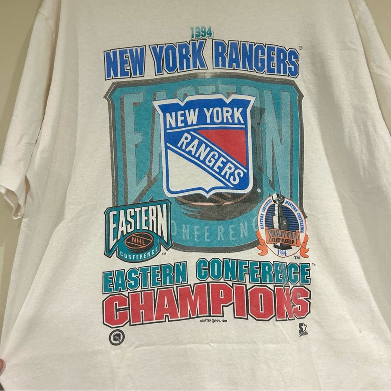 Starter 1994 New York Rangers Eastern Conference Champions Shirt Size US XL / EU 56 / 4 - 2 Thumbnail