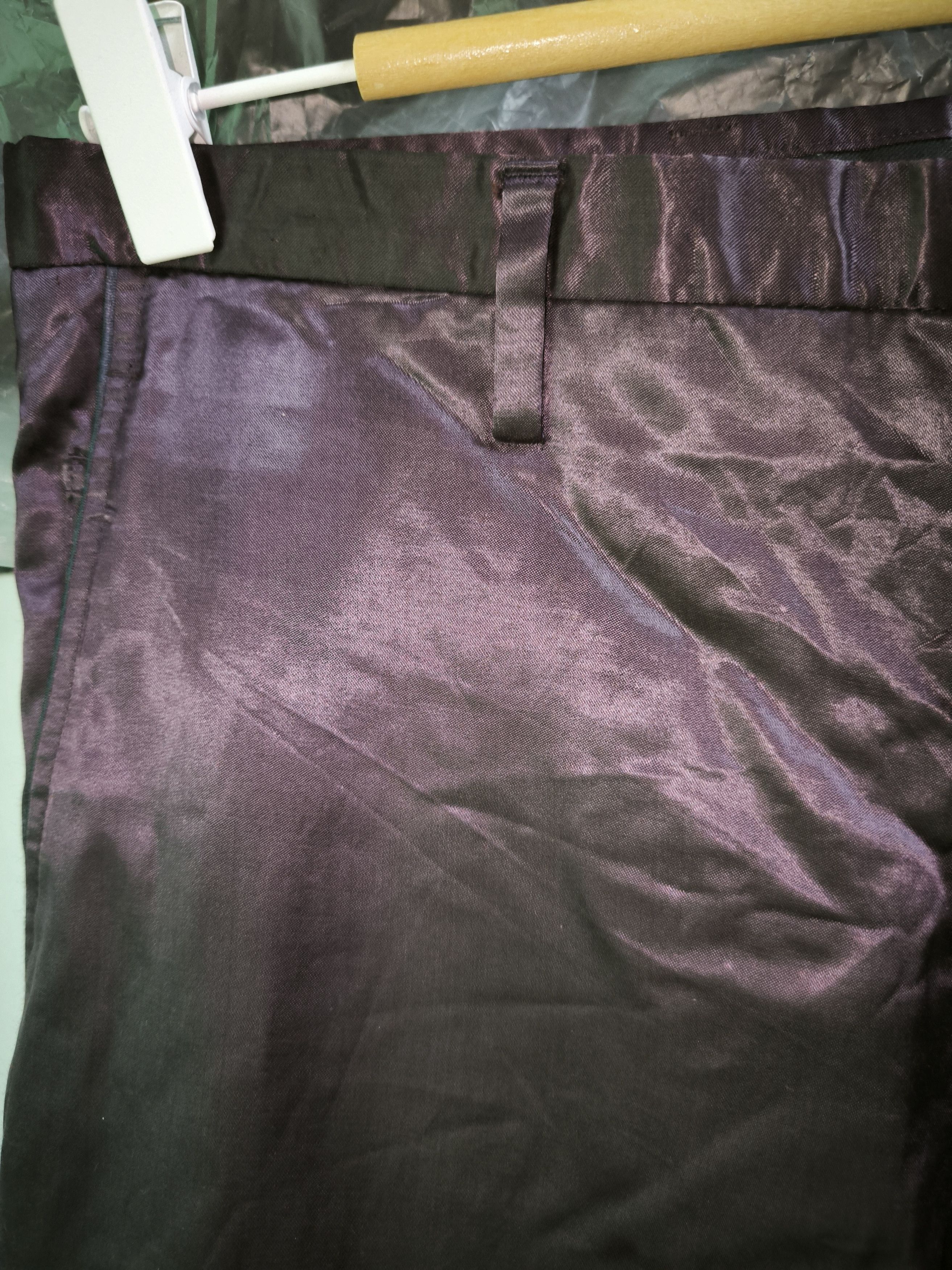 Designer × Marc Jacobs Rayon Shinning Wax Purple Ankle Pants Size 30" / US 8 / IT 44 - 20 Thumbnail