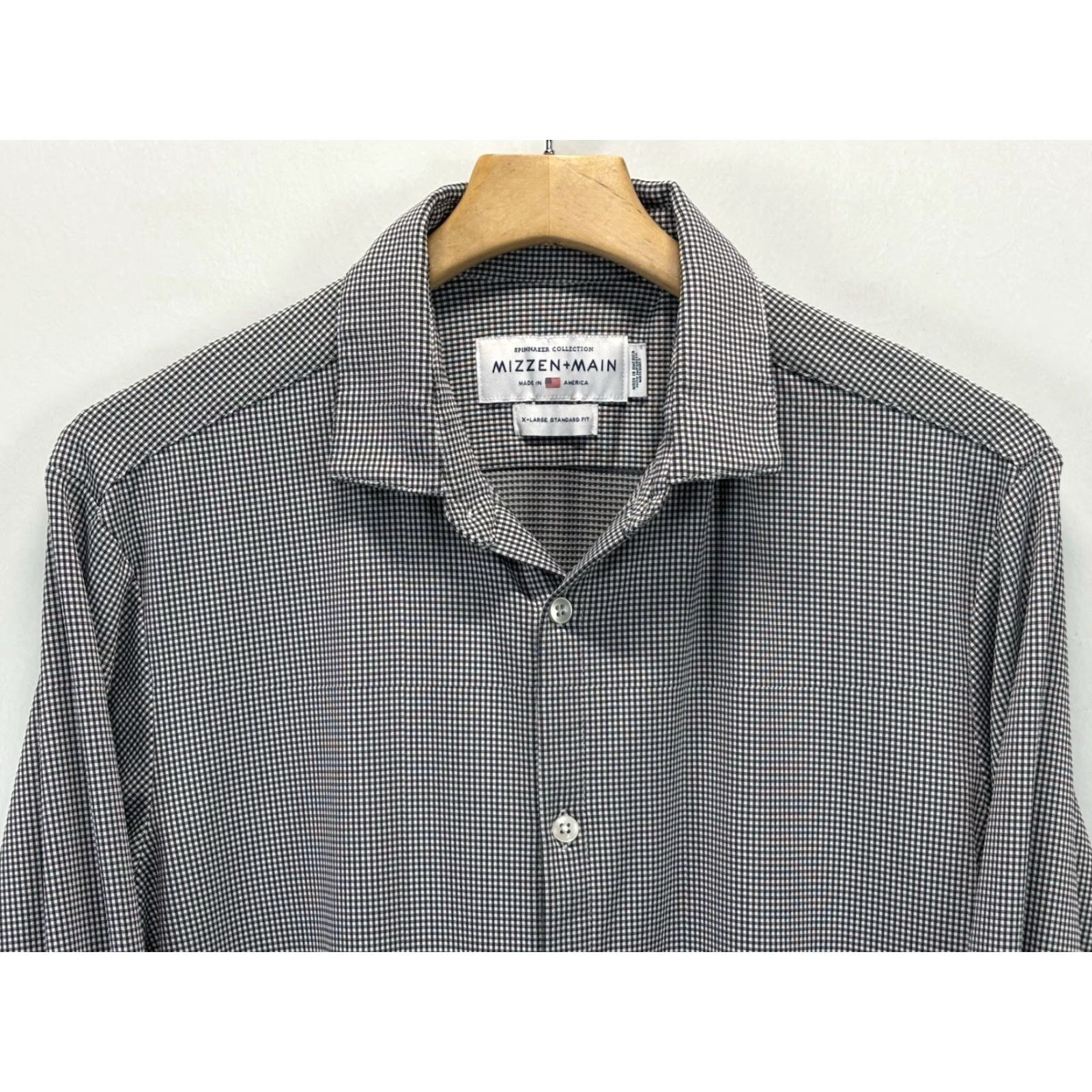 Mizzen+Main Mizzen+Main Shirt Mens X-large Performance Stretch Button Up Leeward Check Size US XL / EU 56 / 4 - 2 Thumbnail