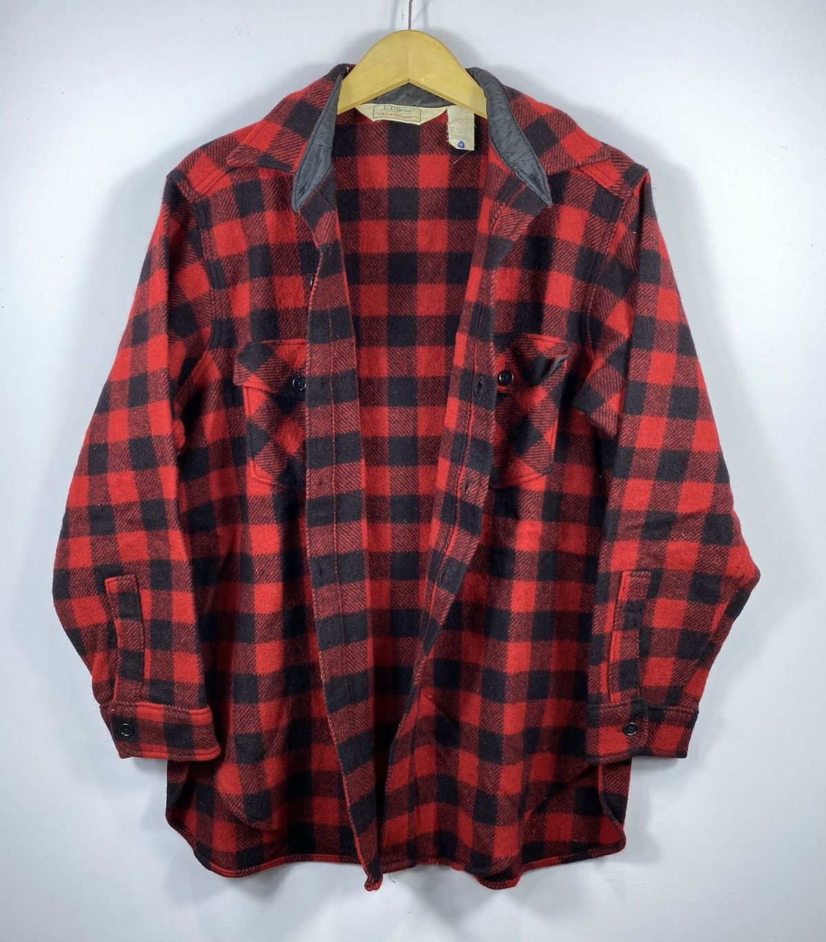 L.L. Bean × Vintage Vintage 60’s LL Bean Wool Flannel Shirt Size US L / EU 52-54 / 3 - 2 Thumbnail
