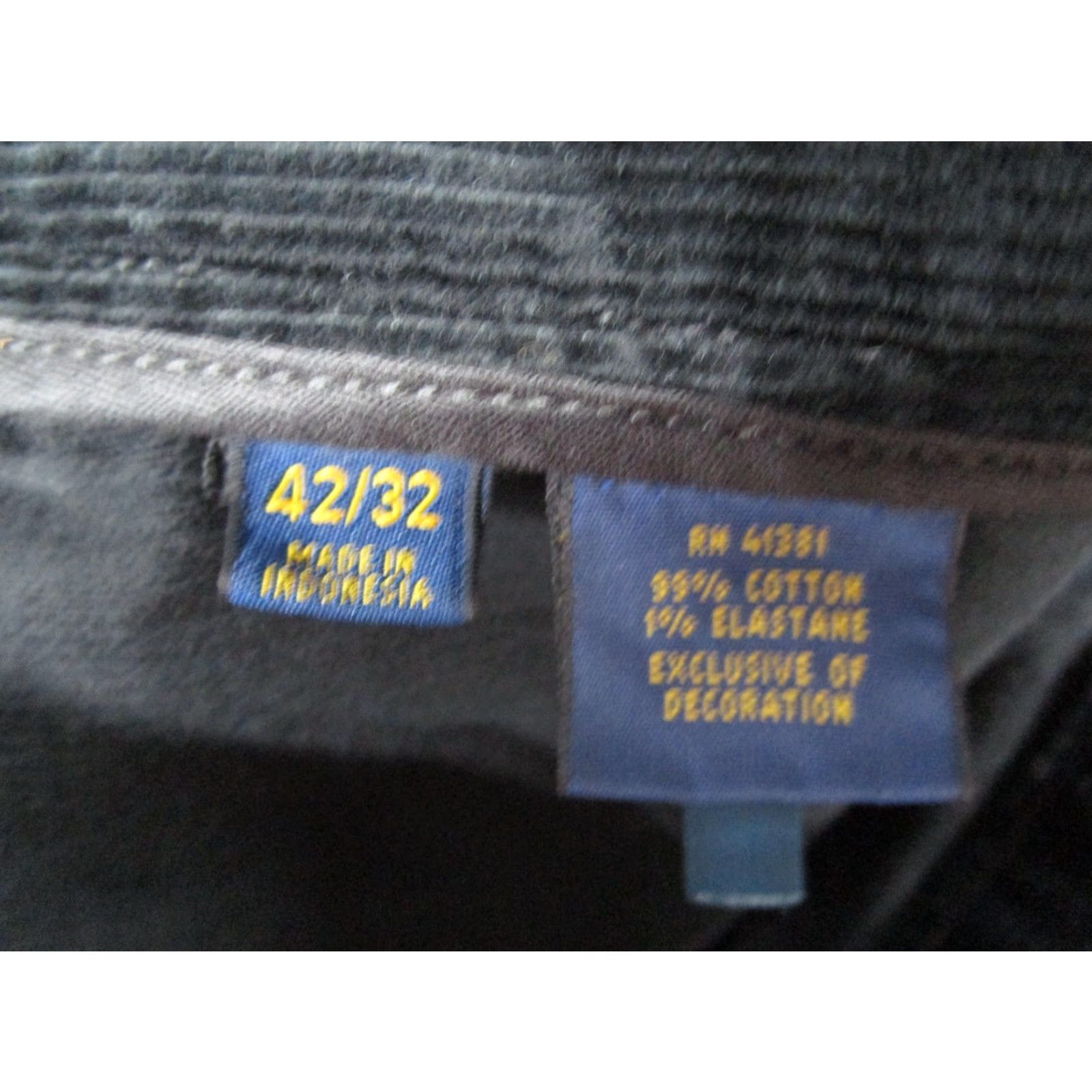 Polo Ralph Lauren Polo Ralph Lauren Pants Mens 5-Pocket Corduroy Straight Leg Black 42x32 Adult Regular Size 42 Inseam 32 Size US XL / EU 56 / 4 - 4 Thumbnail