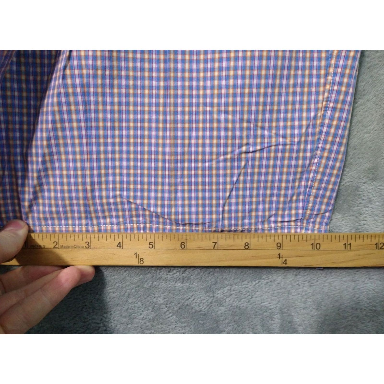 J.Crew J.CREW Shorts Mens 33 x 10 Blue Plaid Rivington Chino Cotton Flat Front Preppy Casual Vintage No Size US 33 - 6 Thumbnail