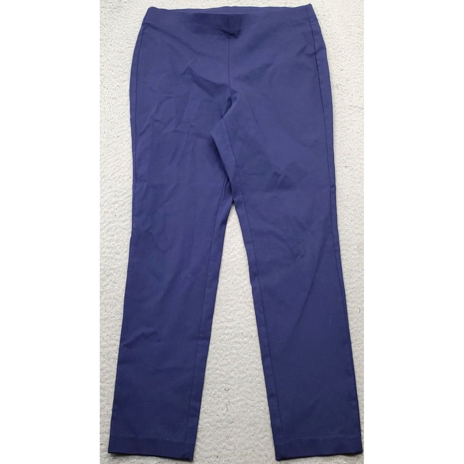 Michael Kors Michael Kors Ankle Pants Womens M Navy Viscose Stretch High Waist Pull-On Casual Travel Pants Womens Navy Size M Size 32" / US 10 / IT 46 - 2 Thumbnail