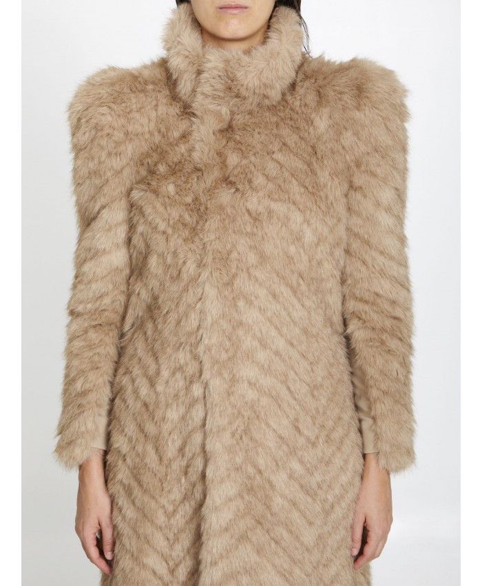 Balenciaga o1tr1nto1125 Round Shoulder Fitted Coat in Beige Size XL / US 12-14 / IT 48-50 - 4 Thumbnail