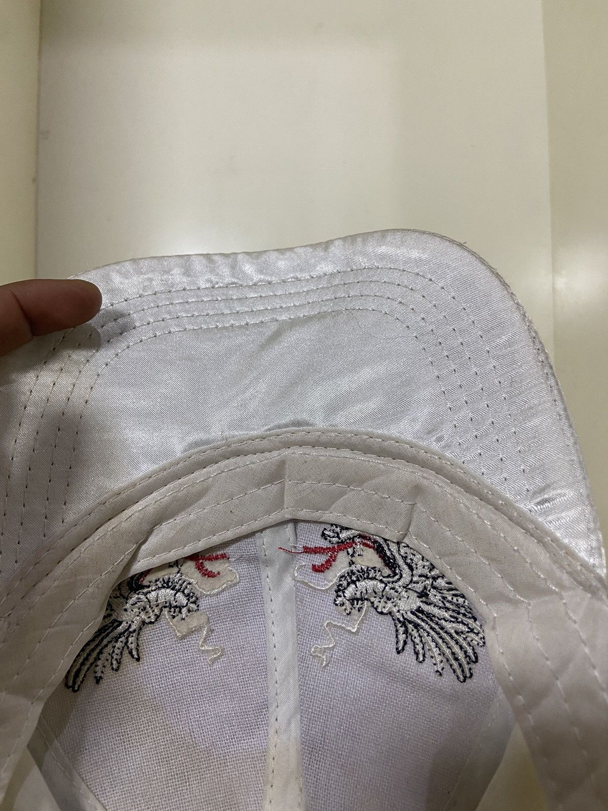 Japanese Brand × Vintage Vintage Sukajan hat with twin dragon image Size ONE SIZE - 6 Thumbnail