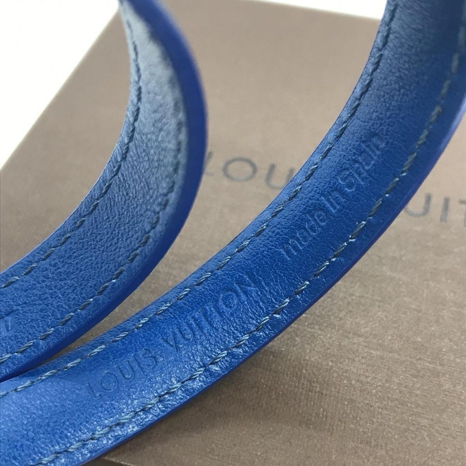 Louis Vuitton Louis VuittonLock It wrap bracelet blue silver monogram auth Size ONE SIZE - 7 Thumbnail