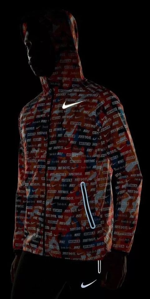 Pre-owned Nike Flash Camo Running Jacket Size M In Multicolor