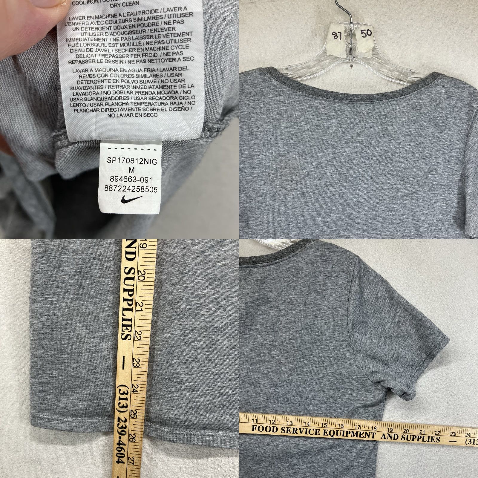 Nike Nike Shirt Women's Large Gray Casual Lightweight Outdoors Dri-Fit Ladies Thin Size L / US 10 / IT 46 - 8 Thumbnail
