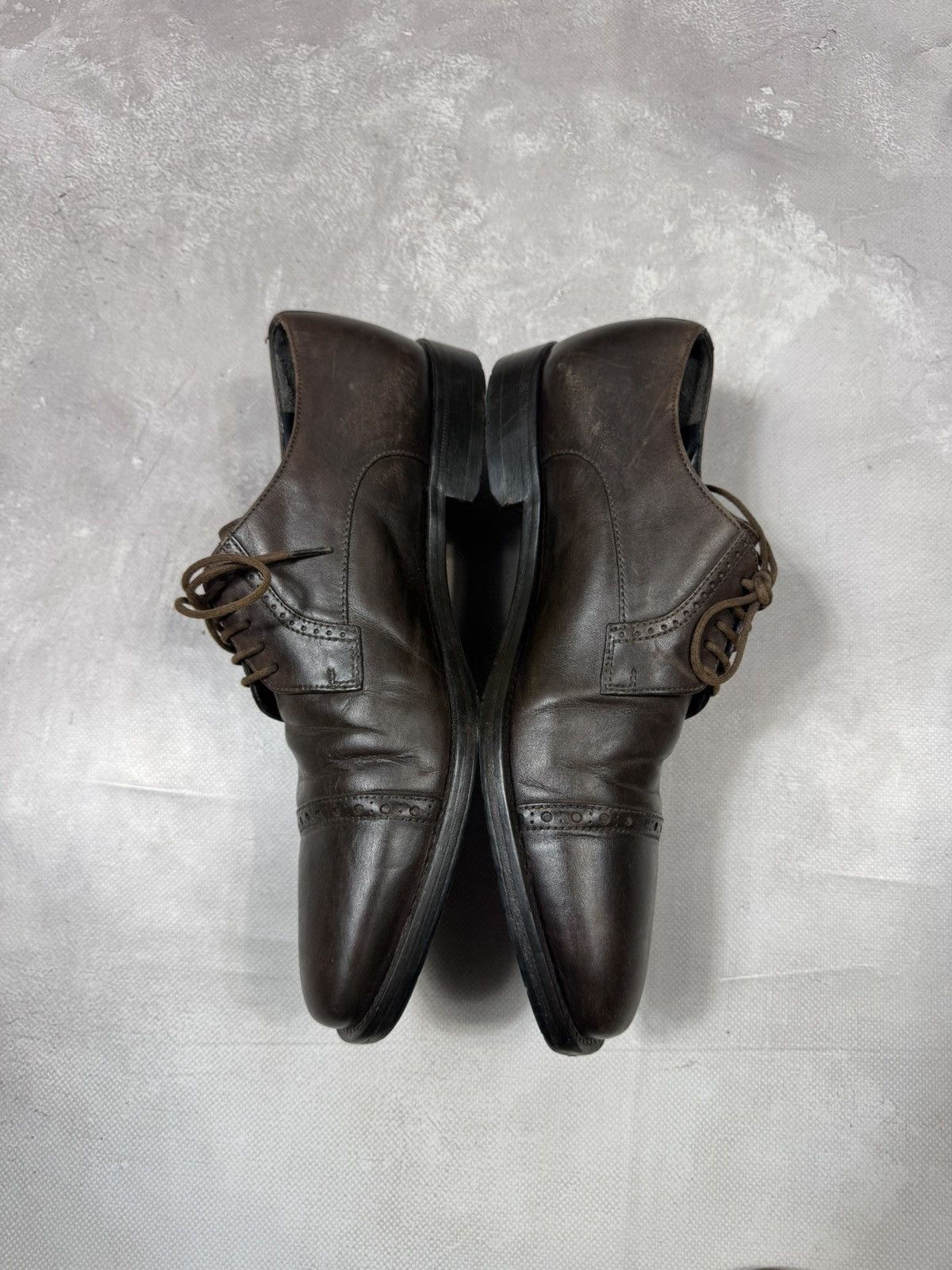Hugo Boss Vintage Hugo Boss Brown Leather Shoes Size US 7 / EU 40 - 12 Thumbnail