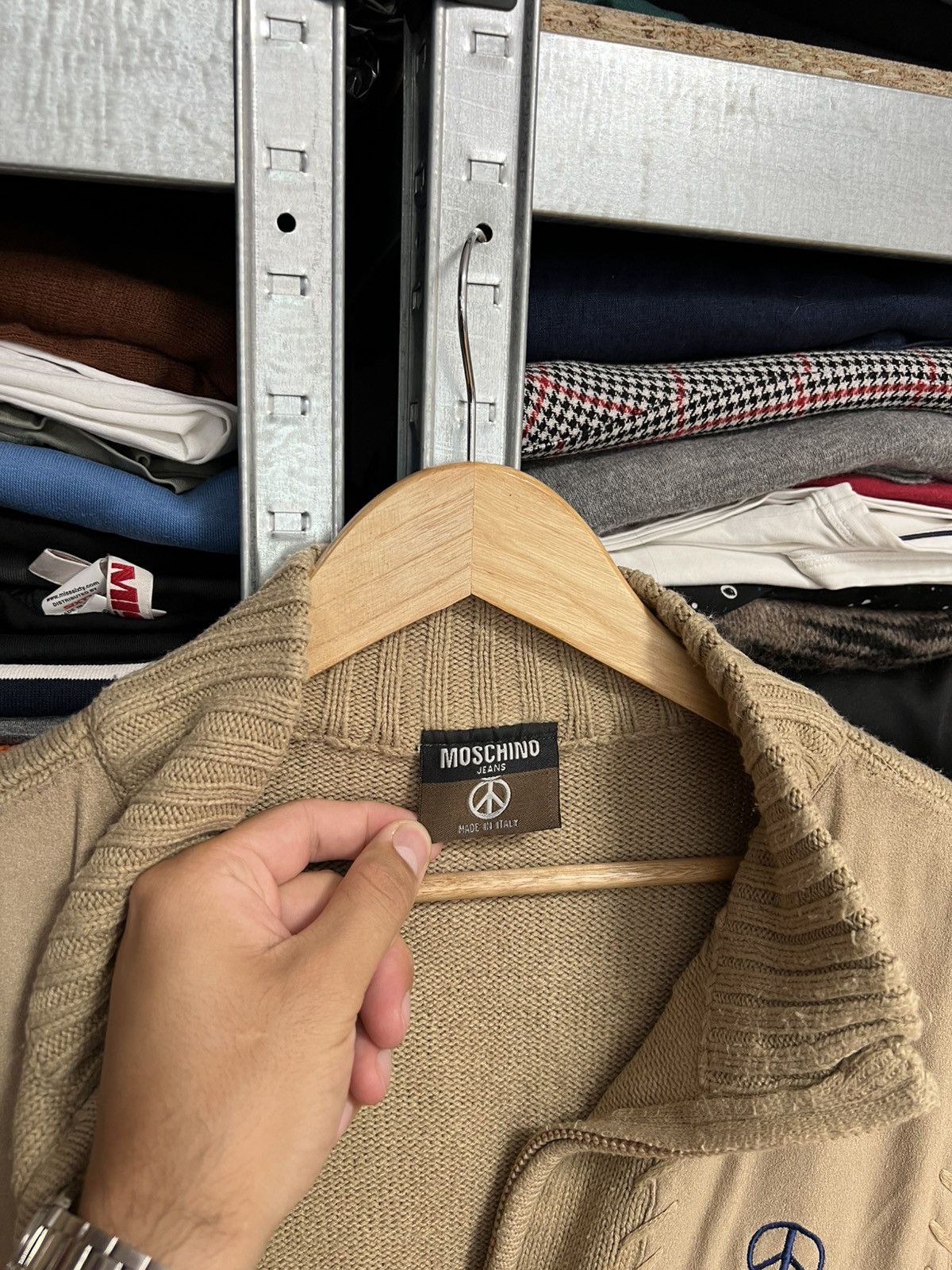 Moschino Vintage Moschino Full Zip Hippie Sweater Knit Jacket Size L Size US L / EU 52-54 / 3 - 4 Thumbnail