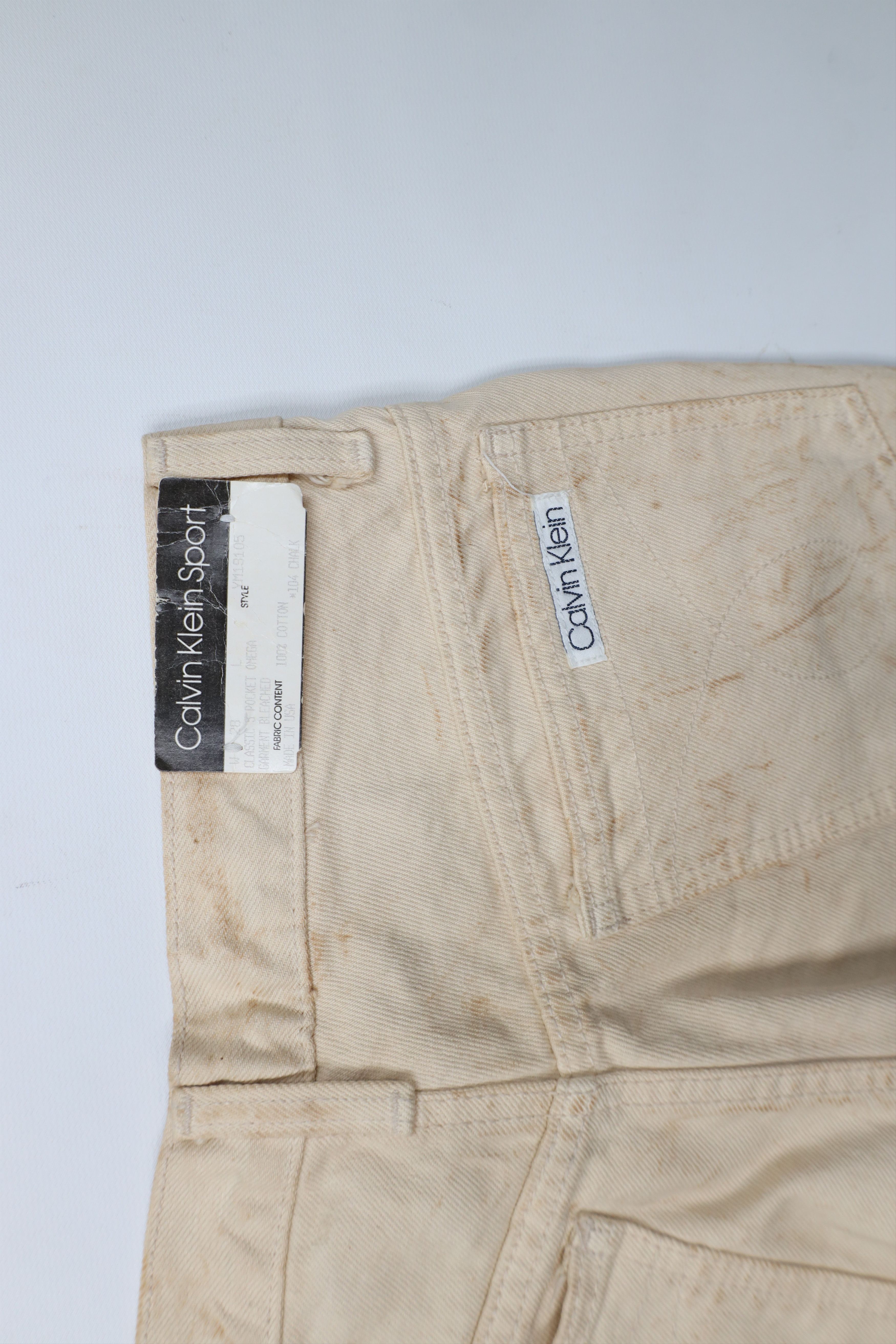 Calvin Klein × Vintage Deadstock Vintage 80s 90s Calvin Klein Jeans Beige USA Size 28" / US 6 / IT 42 - 14 Thumbnail