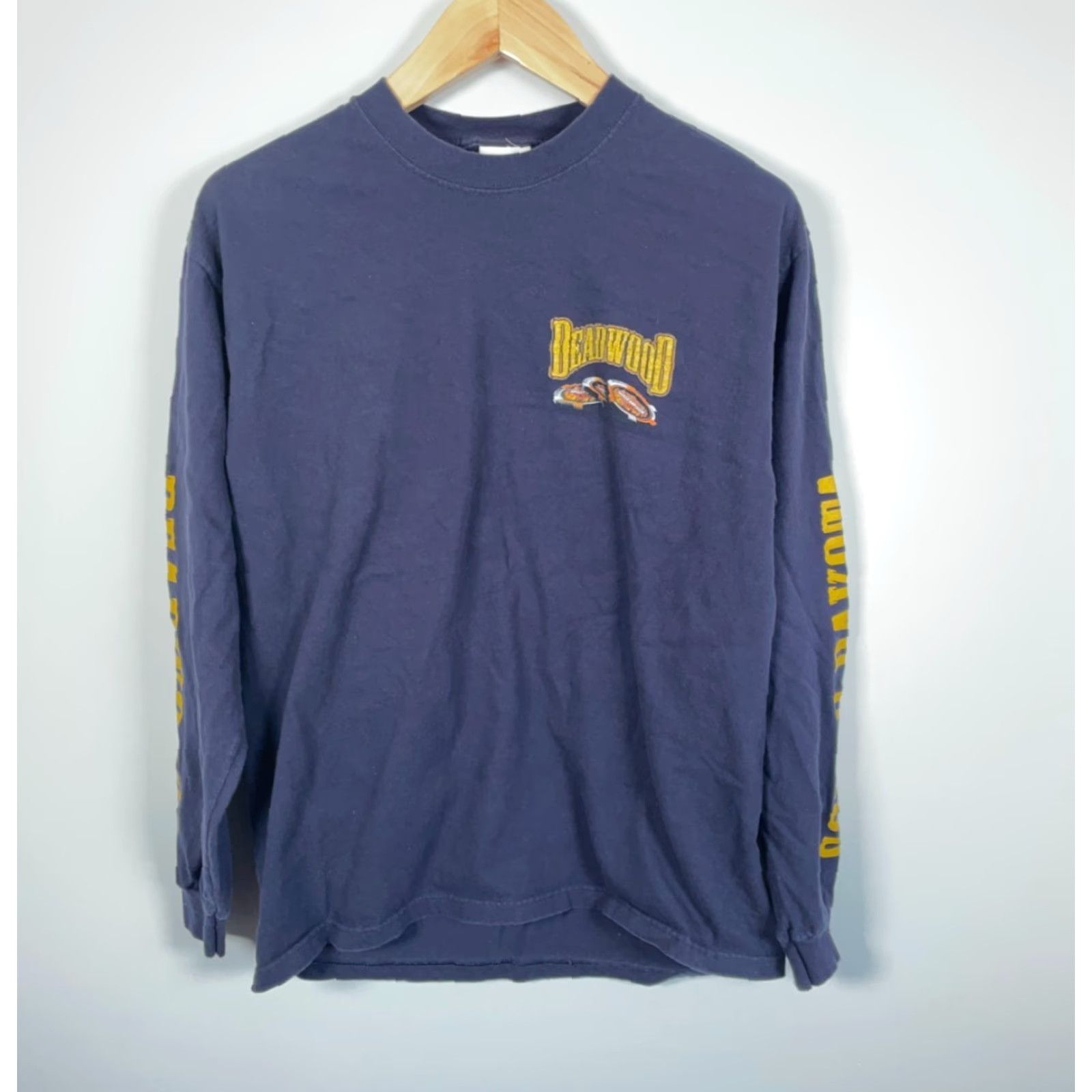 Harley Davidson VINTAGE Harley-Davidson Deadwood Long Sleeve T-Shirt Men Large Dark Blue Size US L / EU 52-54 / 3 - 2 Thumbnail