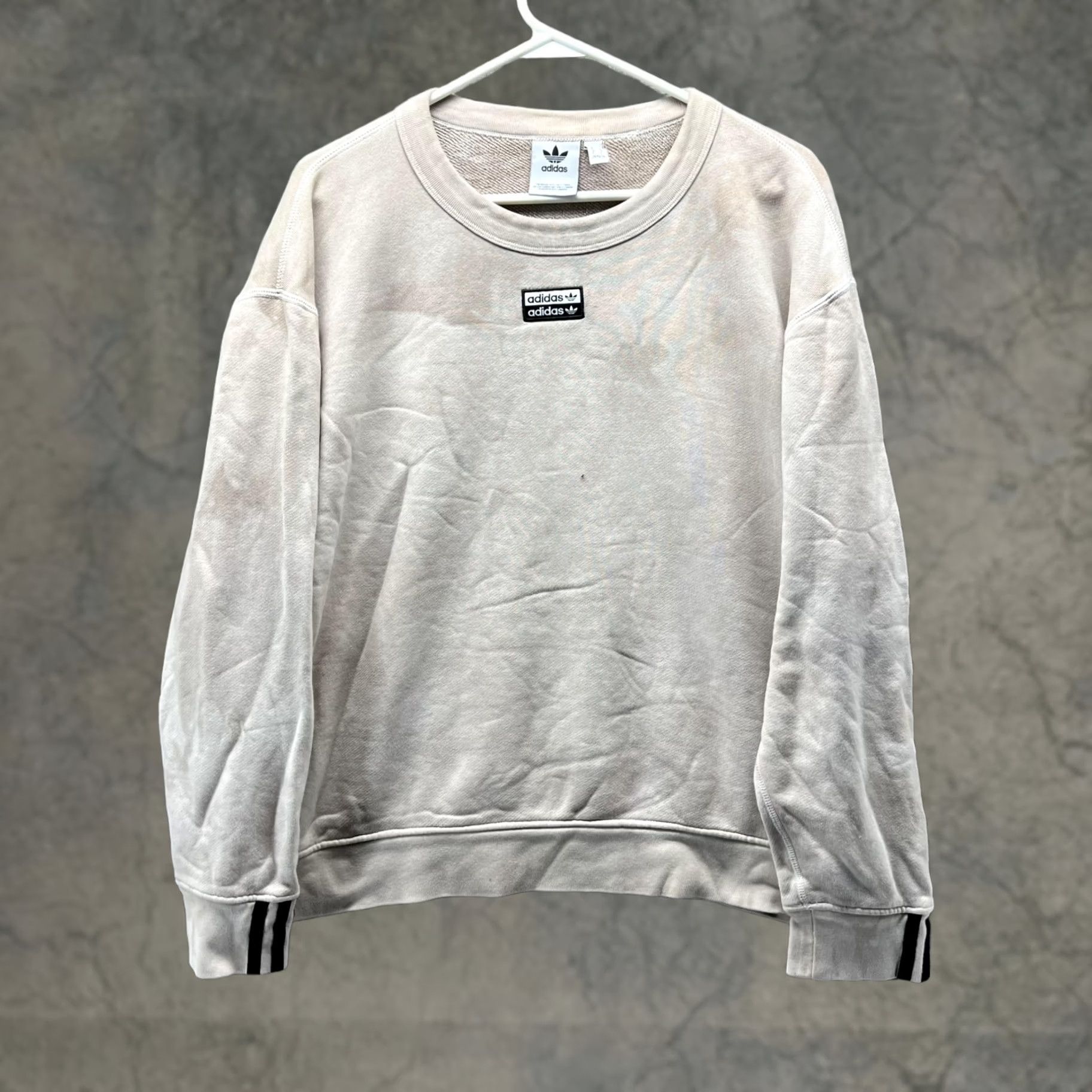 Adidas Adidas Sweater Women Large Ladies Khaki Pullover Tan Beige Crewneck Casual Size L / US 10 / IT 46 - 1 Thumbnail