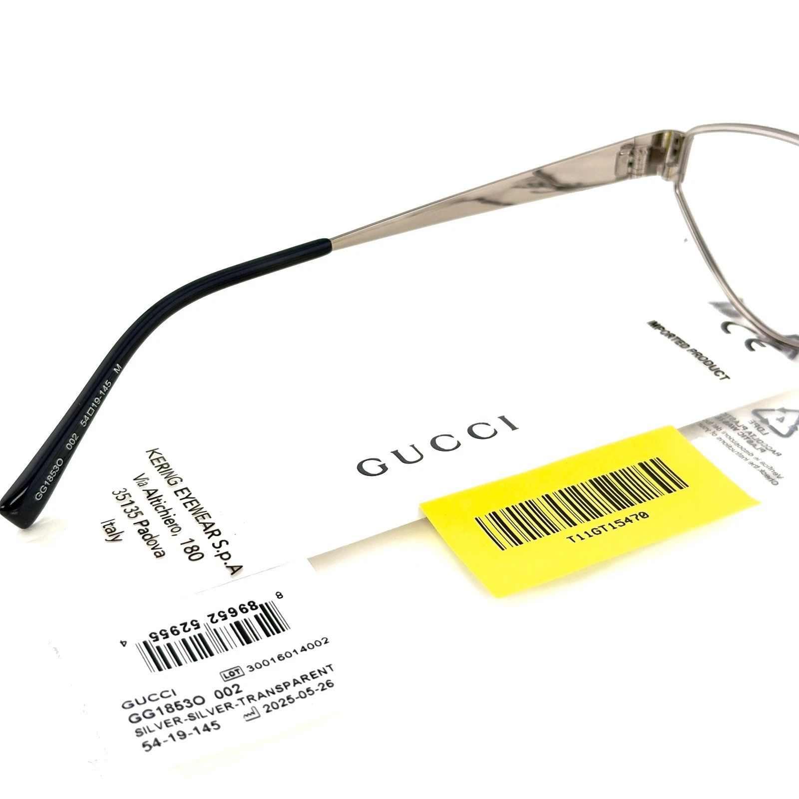 Gucci GUCCI GG1853O 1853 Silver Monogram Optical Eyeglasses 002 Size ONE SIZE - 7 Thumbnail