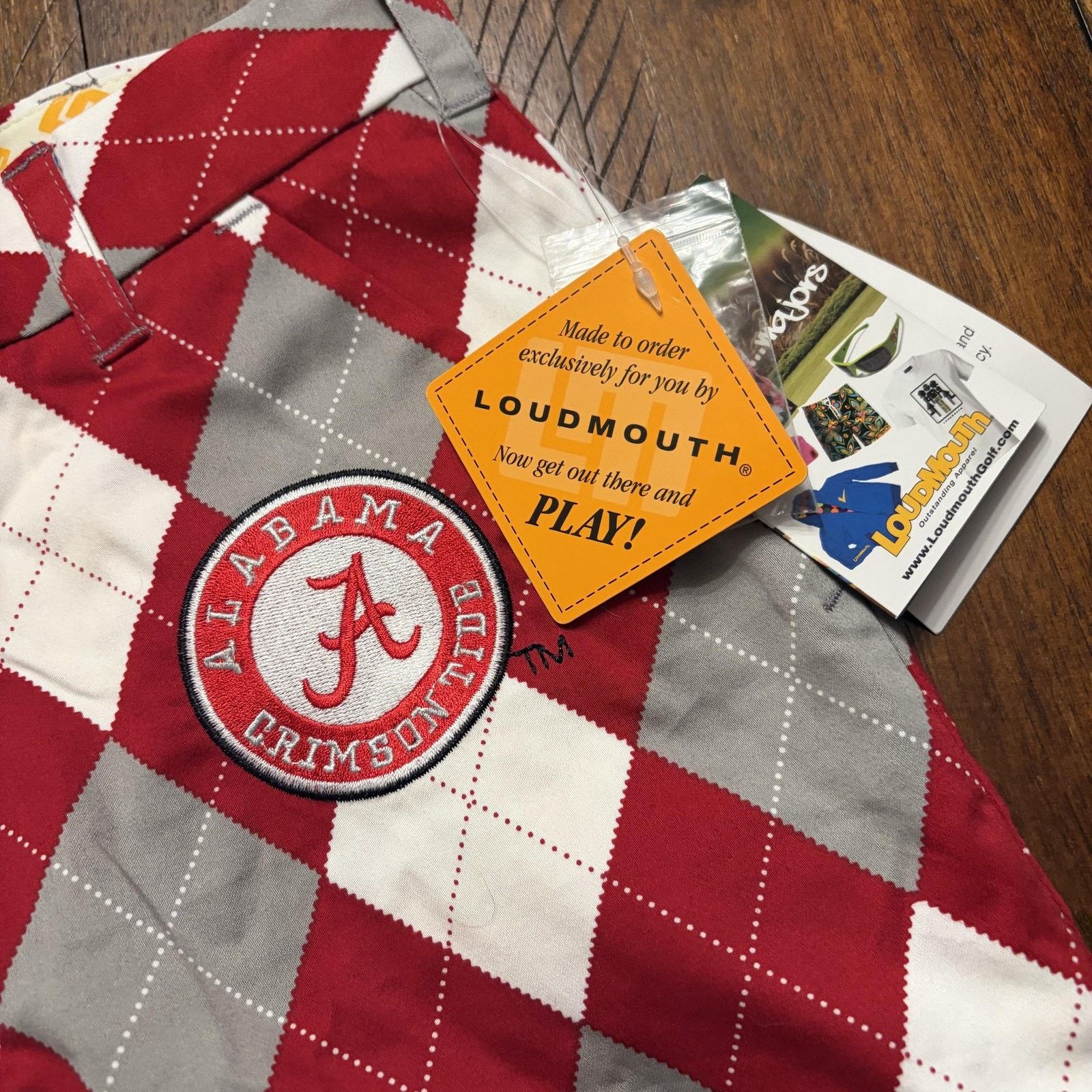 Vintage Alabama Crimson Tide Shorts Mens 30 Argyle Golf Loudmouth Size US 30 / EU 46 - 4 Thumbnail