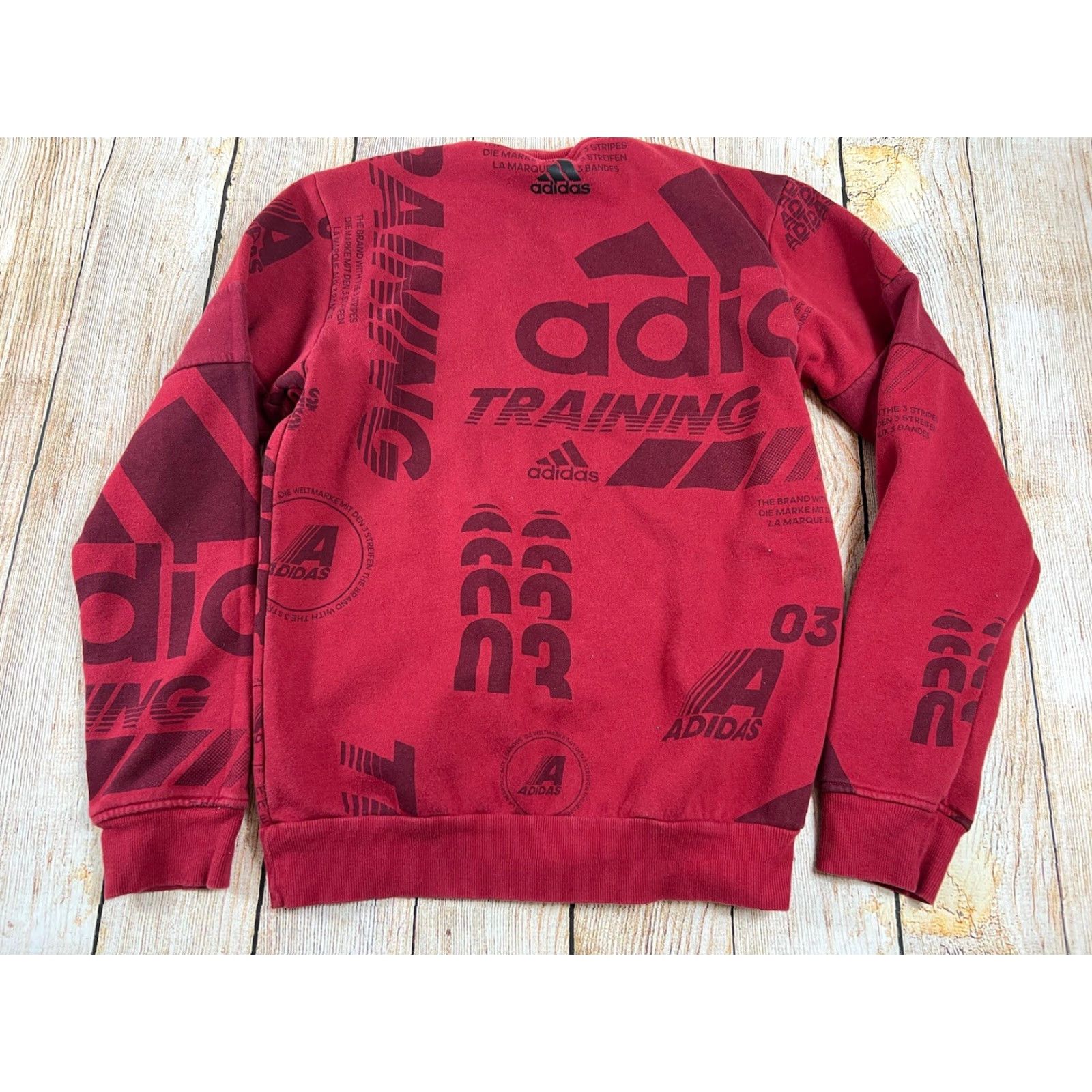 Adidas Adidas Sweatshirt Crew Neck Post Game Allover Print Red S Men Small Small pullover Training Sweatshirt Size US S / EU 44-46 / 1 - 3 Thumbnail