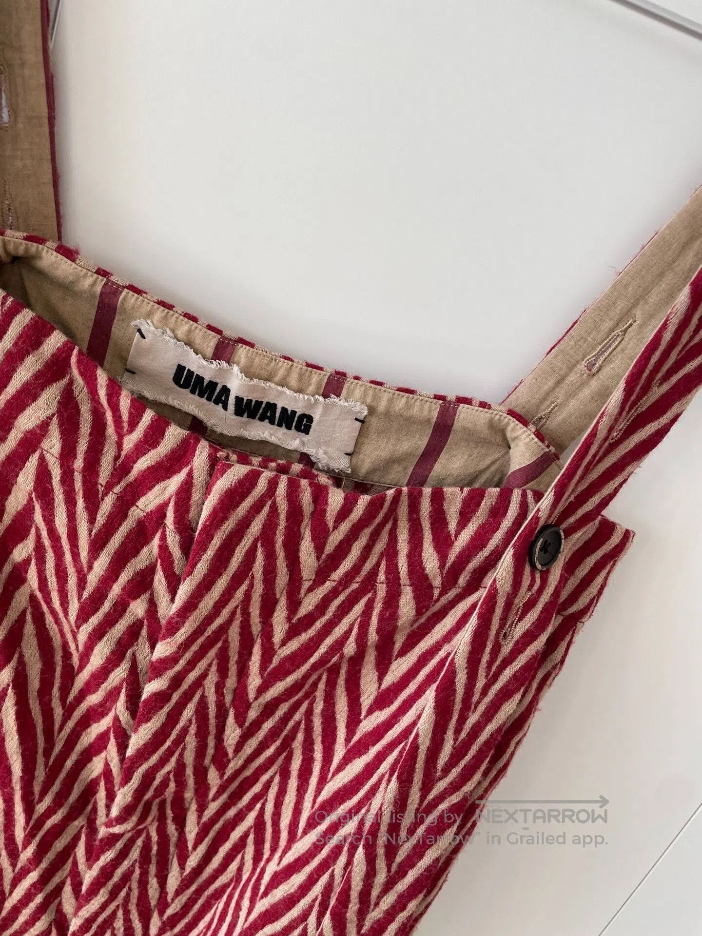 Uma Wang Uma Wang 21FW Red Herringbone Dress. Size M / US 6-8 / IT 42-44 - 3 Thumbnail