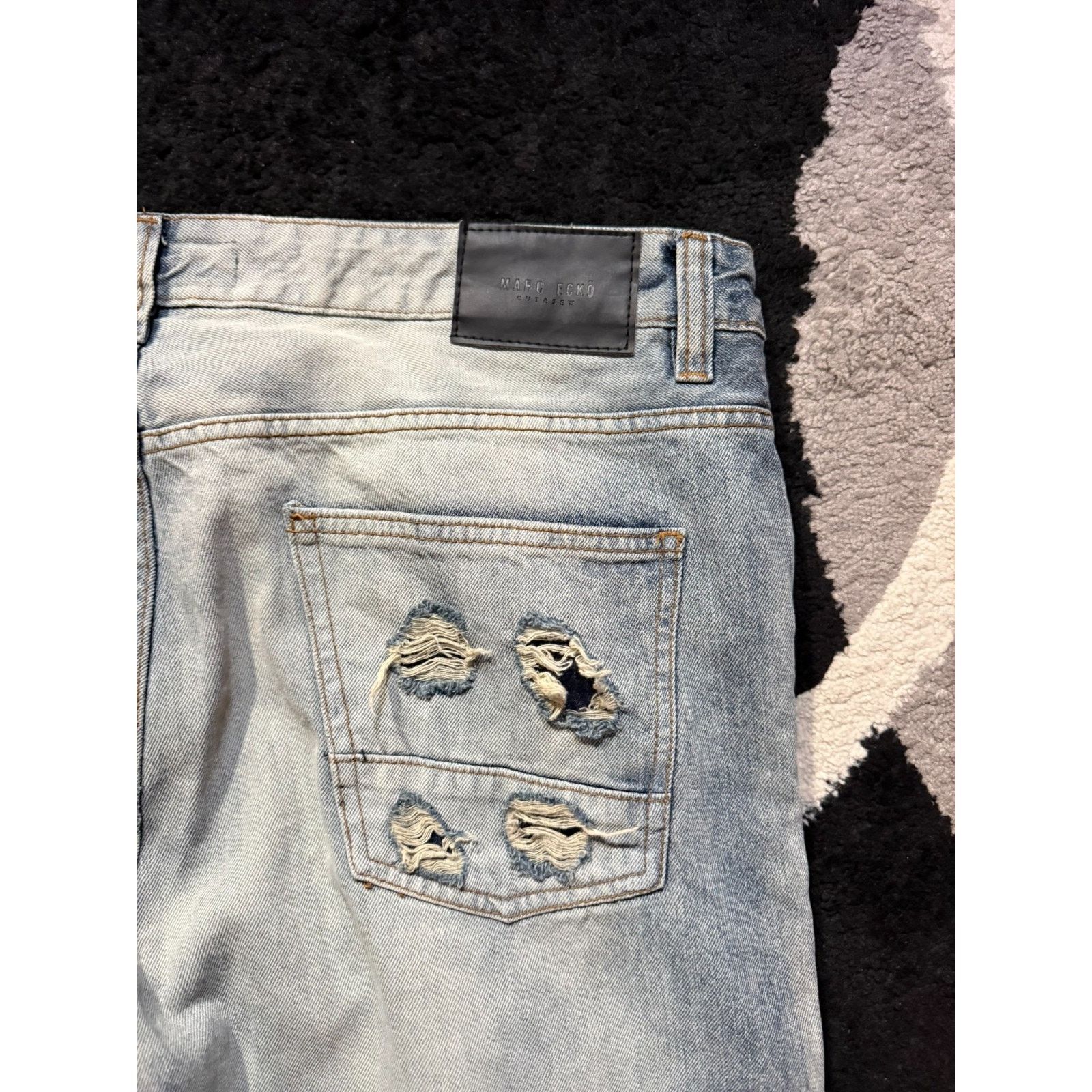 Marc Ecko Marc Ecko Distressed Jeans Men's Cut & Sew Ripped Denim Y2K Size US 38 / EU 54 - 8 Thumbnail