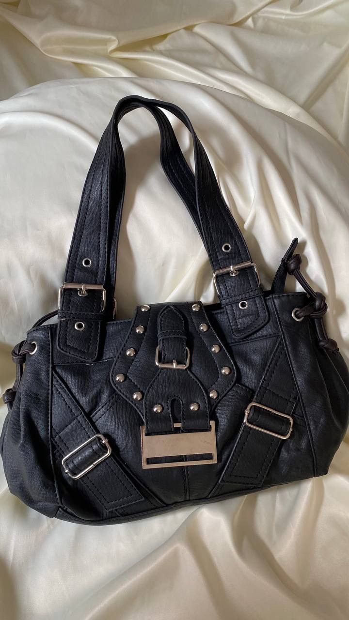 Vintage Vintage black leatherette shoulder bag Size ONE SIZE - 7 Thumbnail