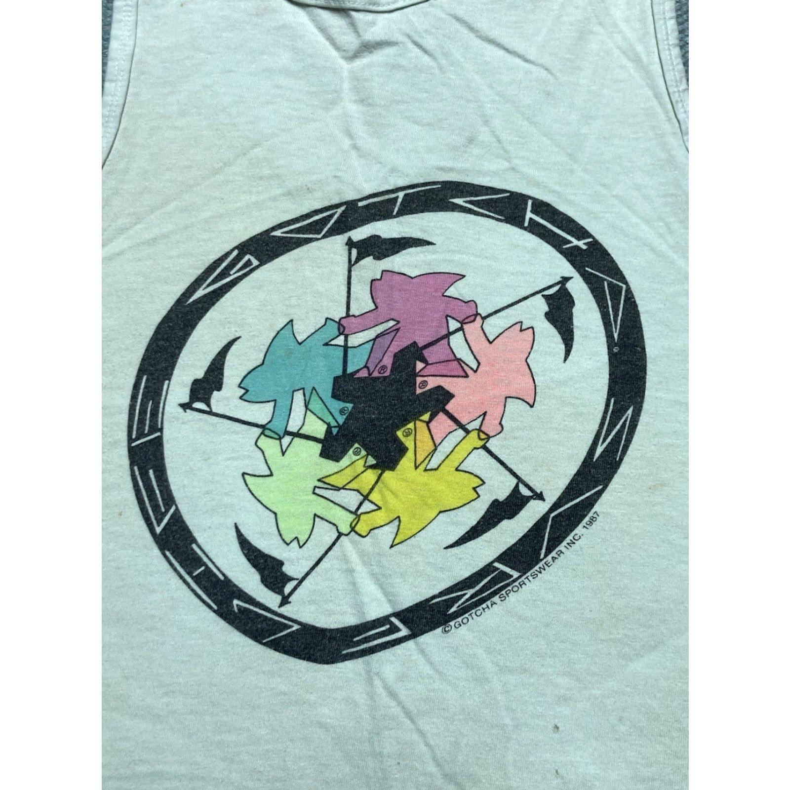 Gotcha VINTAGE 80s Gotcha Sportswear Tank Top Sleeveless T-Shirt Surf Skate Men’s Large Blue Size US L / EU 52-54 / 3 - 2 Thumbnail