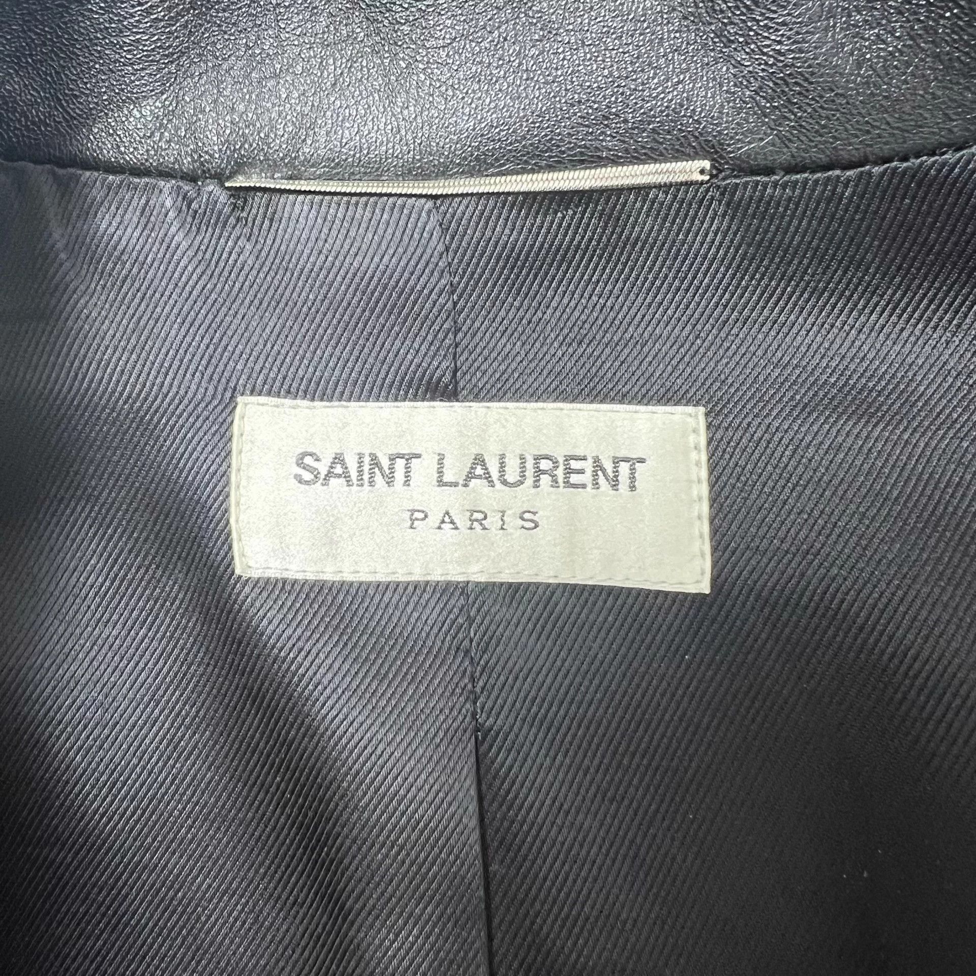 Saint Laurent Paris SLP 15FW 5-Zip Pebbled Lambskin 48 Convertible Biker Jacket Size XL / US 12-14 / IT 48-50 - 4 Thumbnail