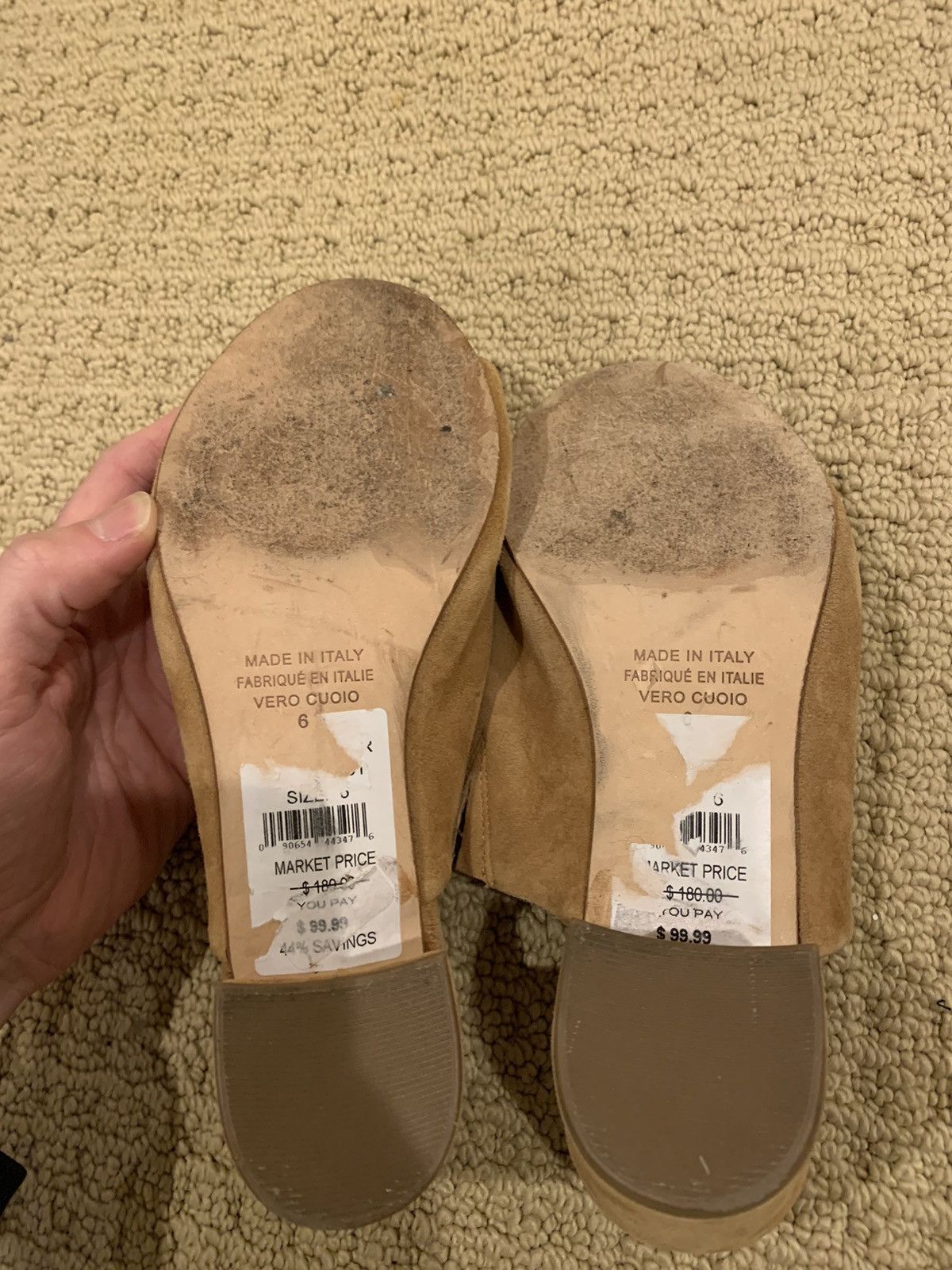 Saks Fifth Avenue Made in Italy Leather Platform Sandals Size 6 Size US 6 / IT 36 - 7 Thumbnail