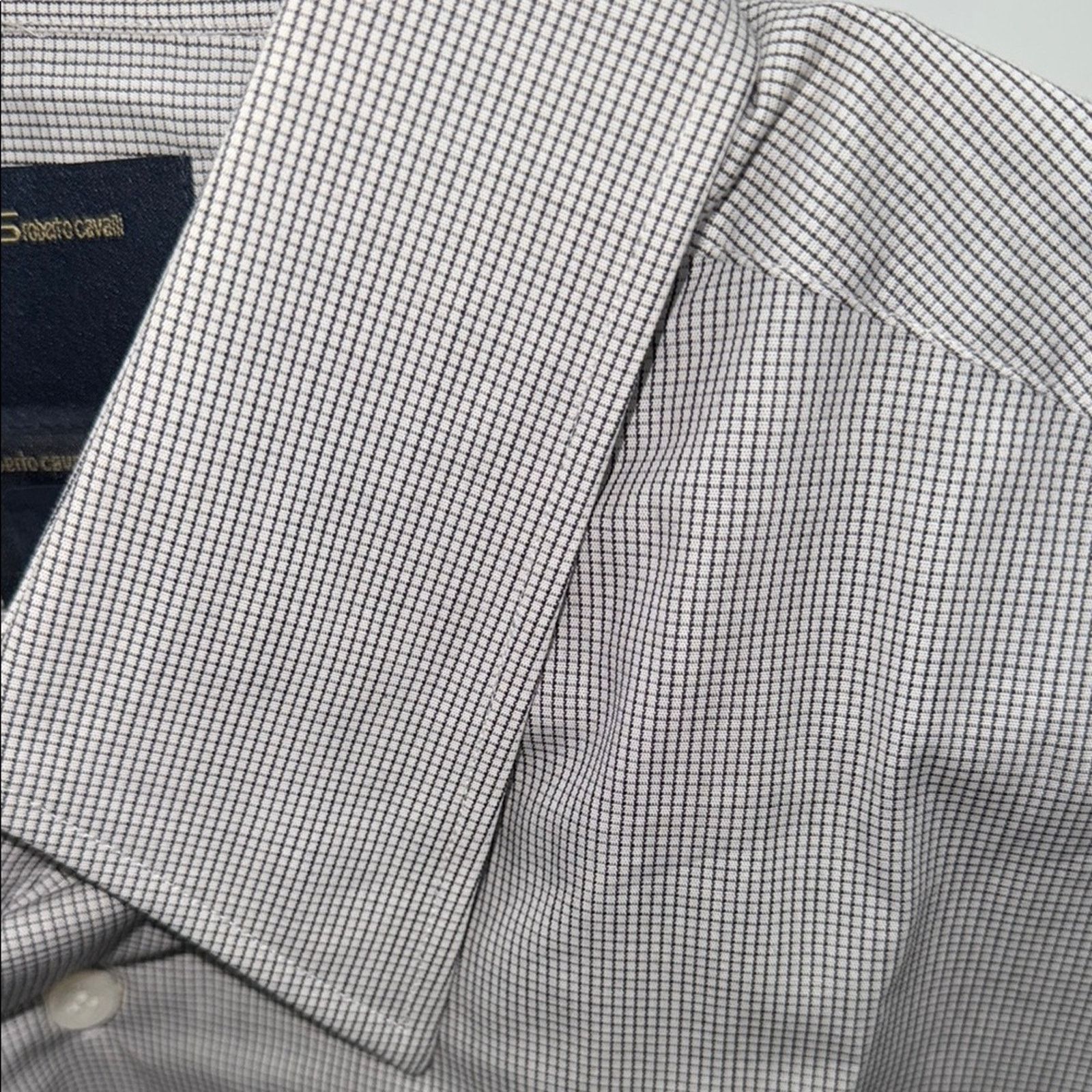 Roberto Cavalli NWT Class by Roberto cavalli mens white/black shirt size L Size US L / EU 52-54 / 3 - 4 Thumbnail