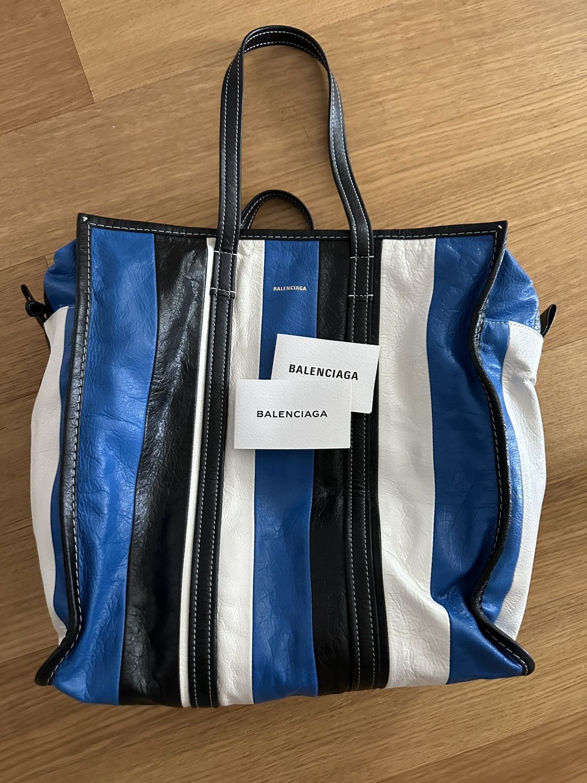 Balenciaga Balenciaga Leather Tote Stripe Size ONE SIZE - 12 Thumbnail