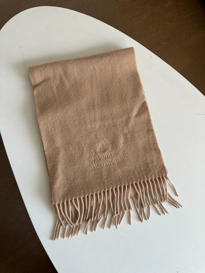 Vivienne Westwood Vivienne Westwood Saturn solid color fringed wool scarf Size ONE SIZE - 1 Thumbnail