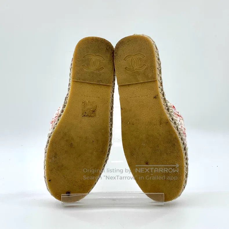 Chanel Chanel Colour-matched logo woven tweed fisherman's head sl Size US 5.5 / IT 35.5 - 5 Thumbnail