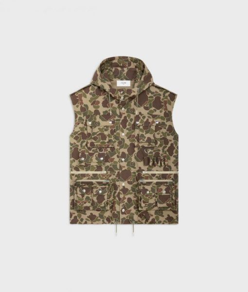 image of Celine O1W1Db10324 Military Vest In Multicolor, Men's (Size XL)
