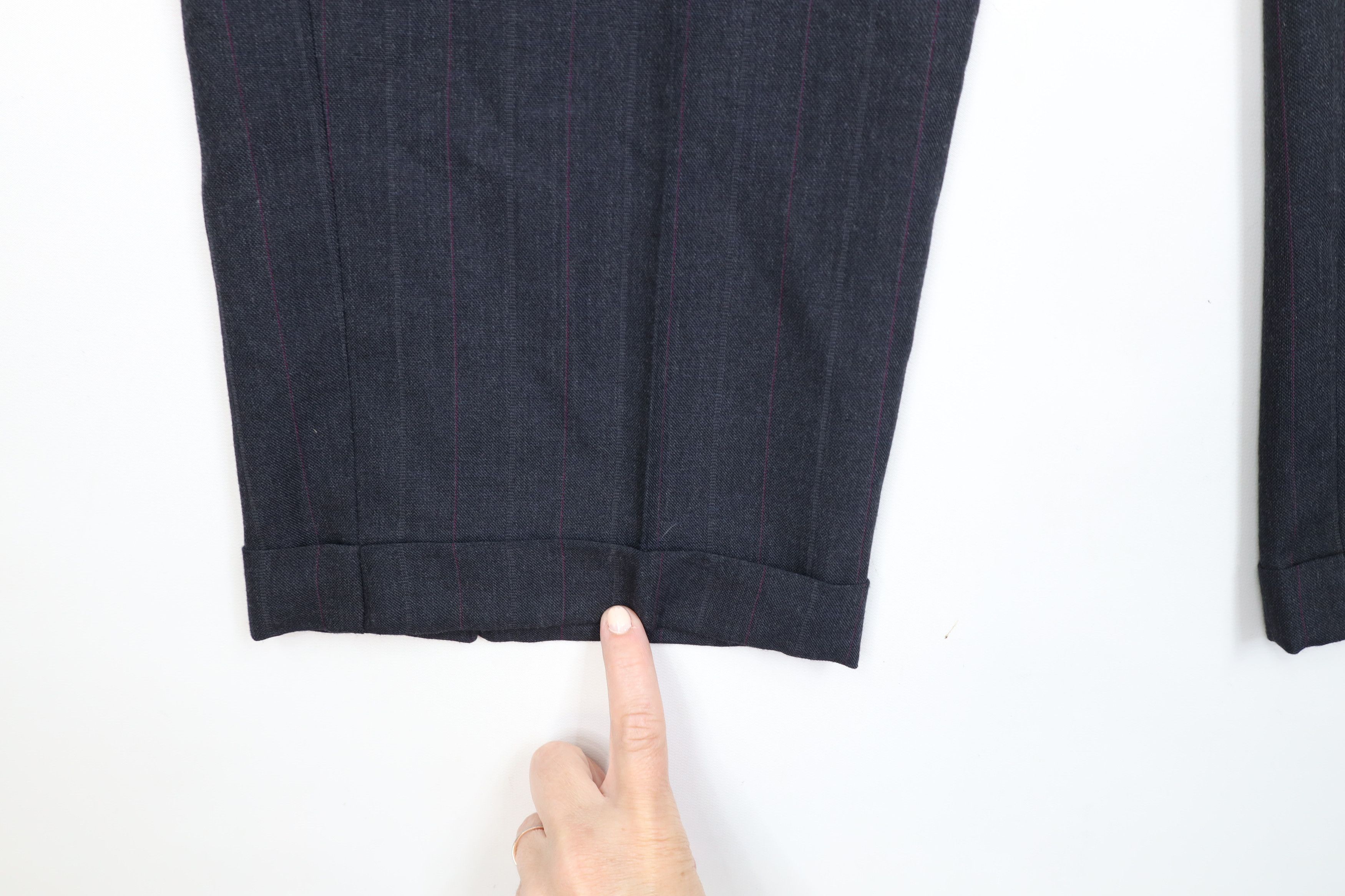 Vintage Vintage 90s Streetwear Pinstriped Wide Leg Chino Pants USA Size US 34 / EU 50 - 5 Thumbnail
