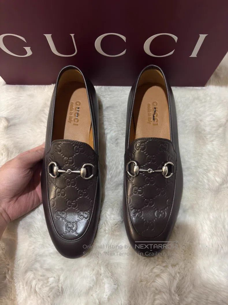 Gucci Guicci Full Print Horseshoe Buckle Loafers Leather Shoes Size US 7 / EU 40 - 4 Thumbnail
