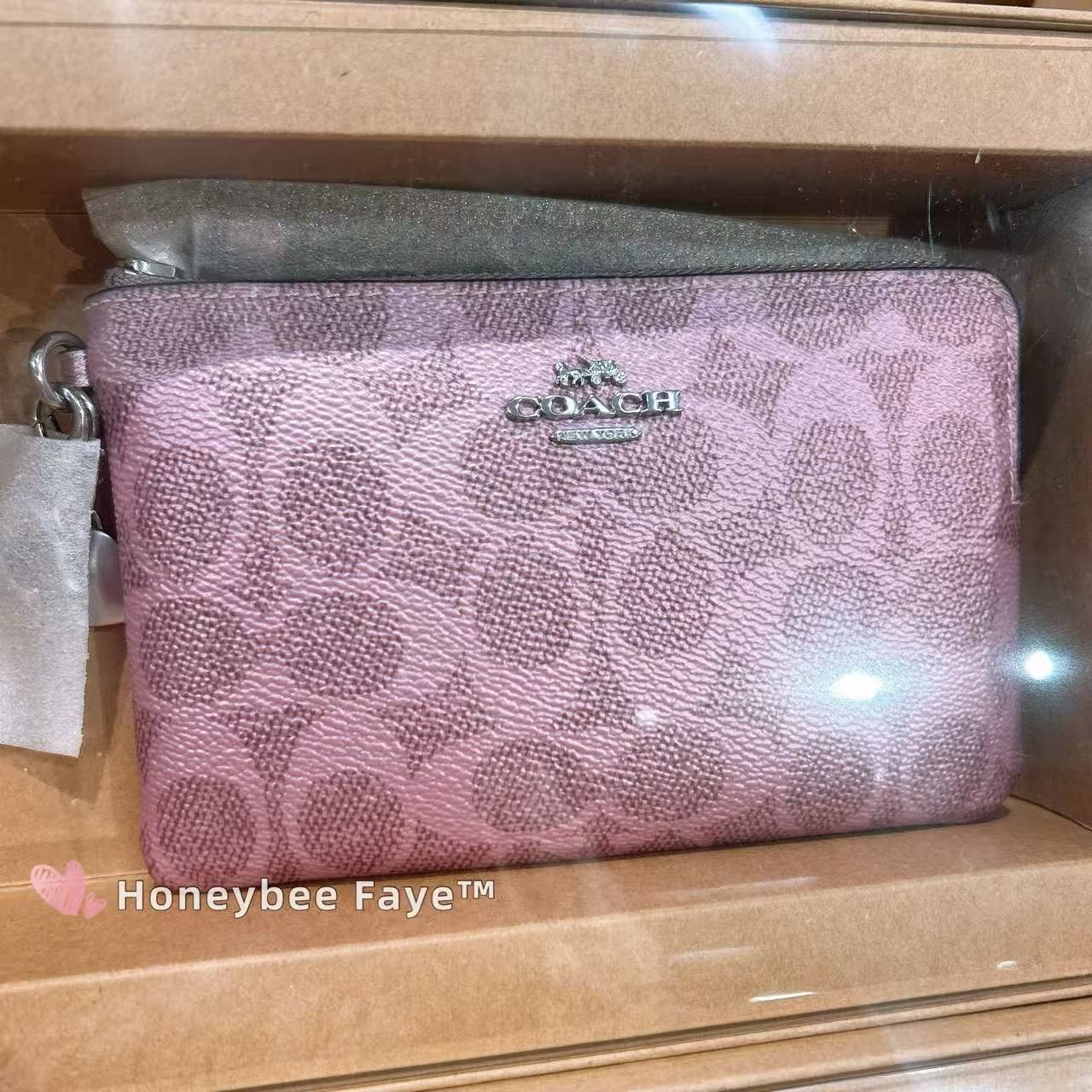 Coach Boxed Corner Zip Wristlet In Signature Canvas With Charms Size ONE SIZE - 3 Thumbnail