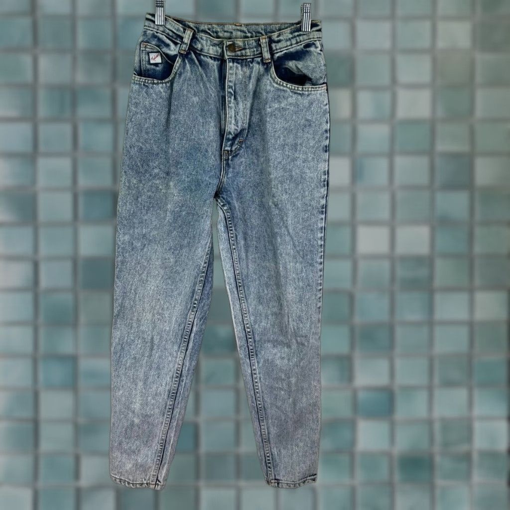 Denime VINTAGE No Excuses Jeans Women's Denim Five-Pocket Acid Wash High Rise Size 26 Blue 29 Inseam Women Size 26" / US 2 / IT 38 - 1 Thumbnail
