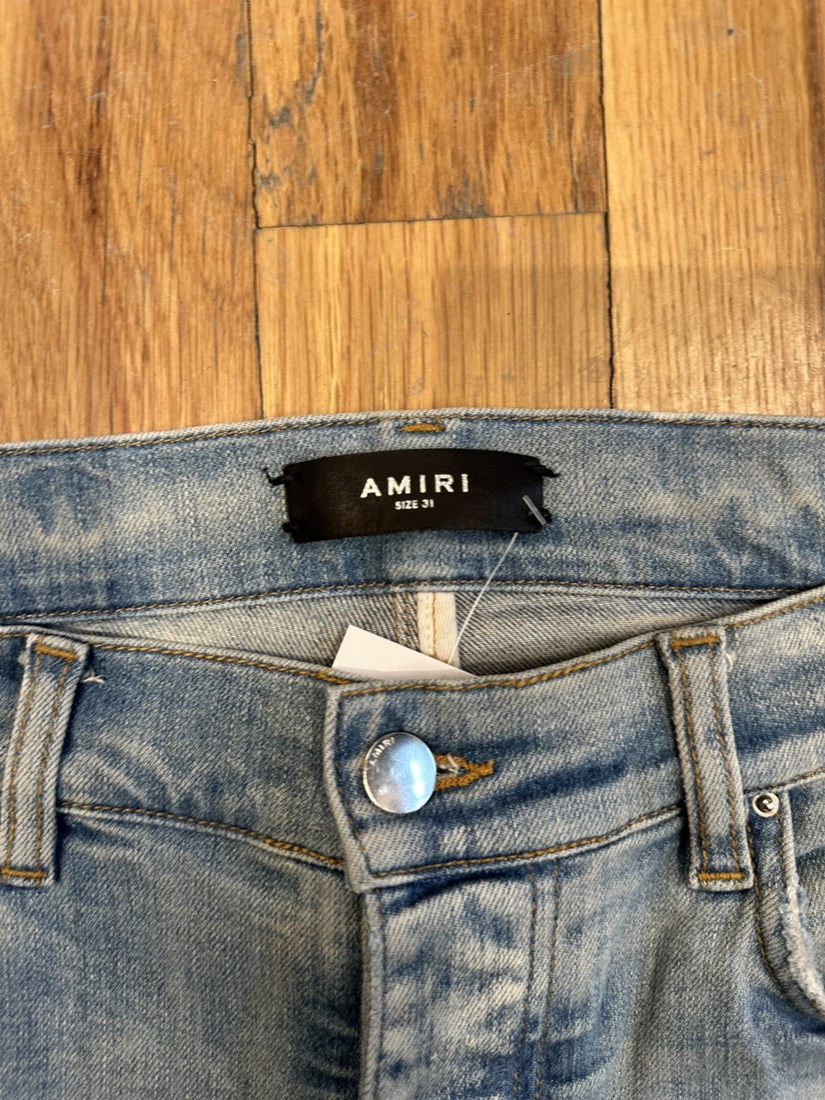 Amiri Amiri Brown Black Paisley Flame Blue Demim Jeans Size 31 Size US 31 - 4 Thumbnail