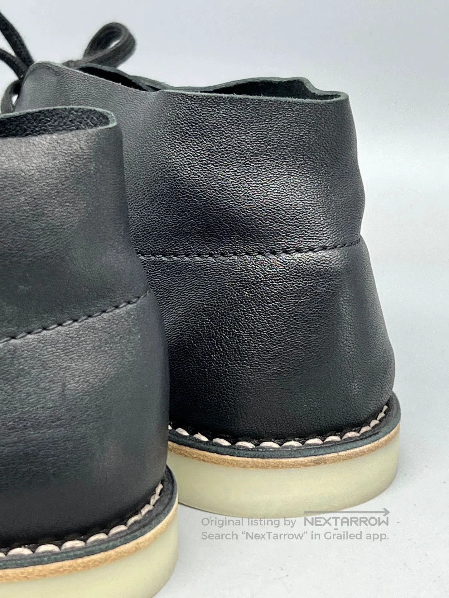 Prada prada men's black leather high-top shoes. Size US 6 / EU 39 - 4 Thumbnail