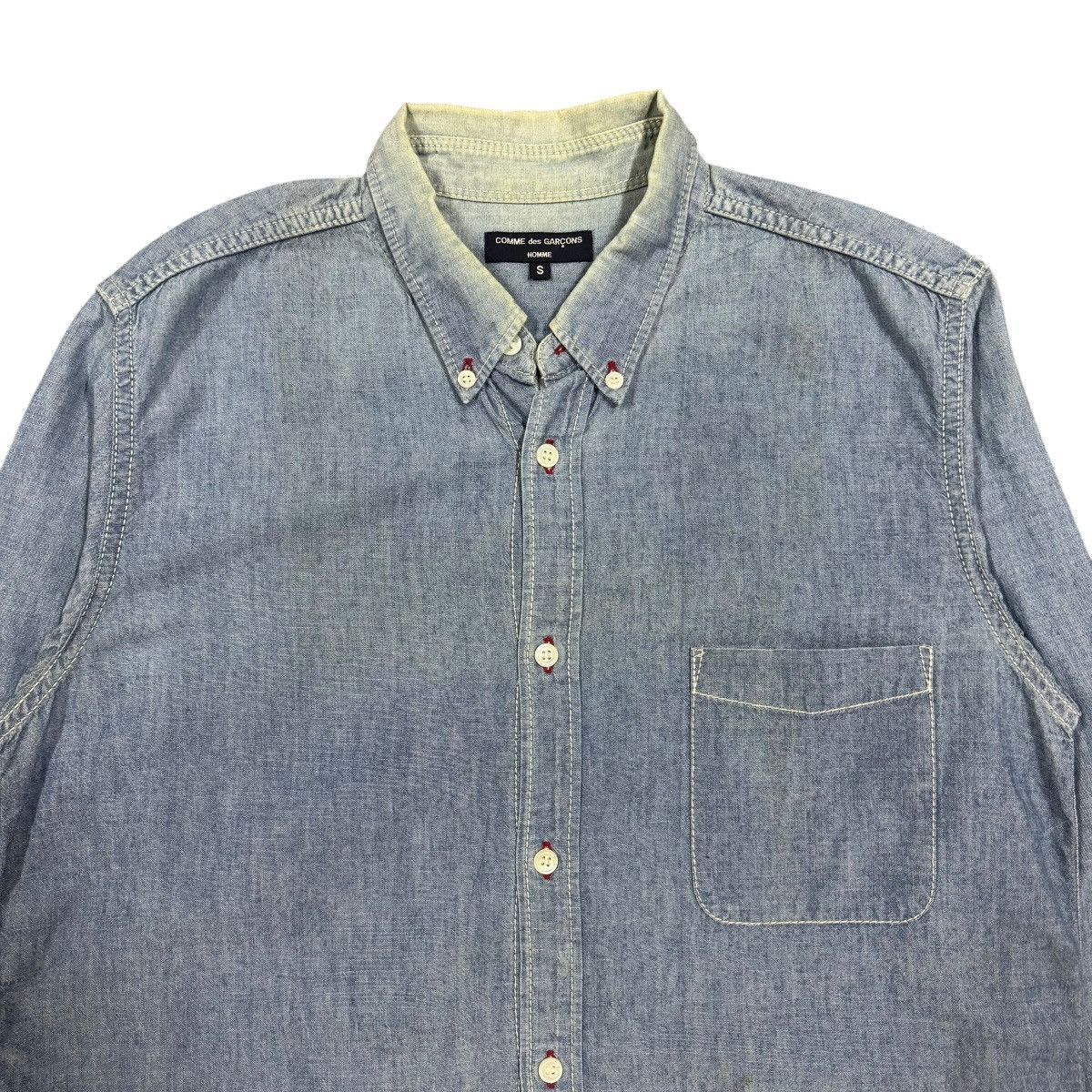 Comme des Garcons Homme Comme Des Garcons Homme Chambray 2 Tone Shirt Button Ups Size US S / EU 44-46 / 1 - 3 Thumbnail