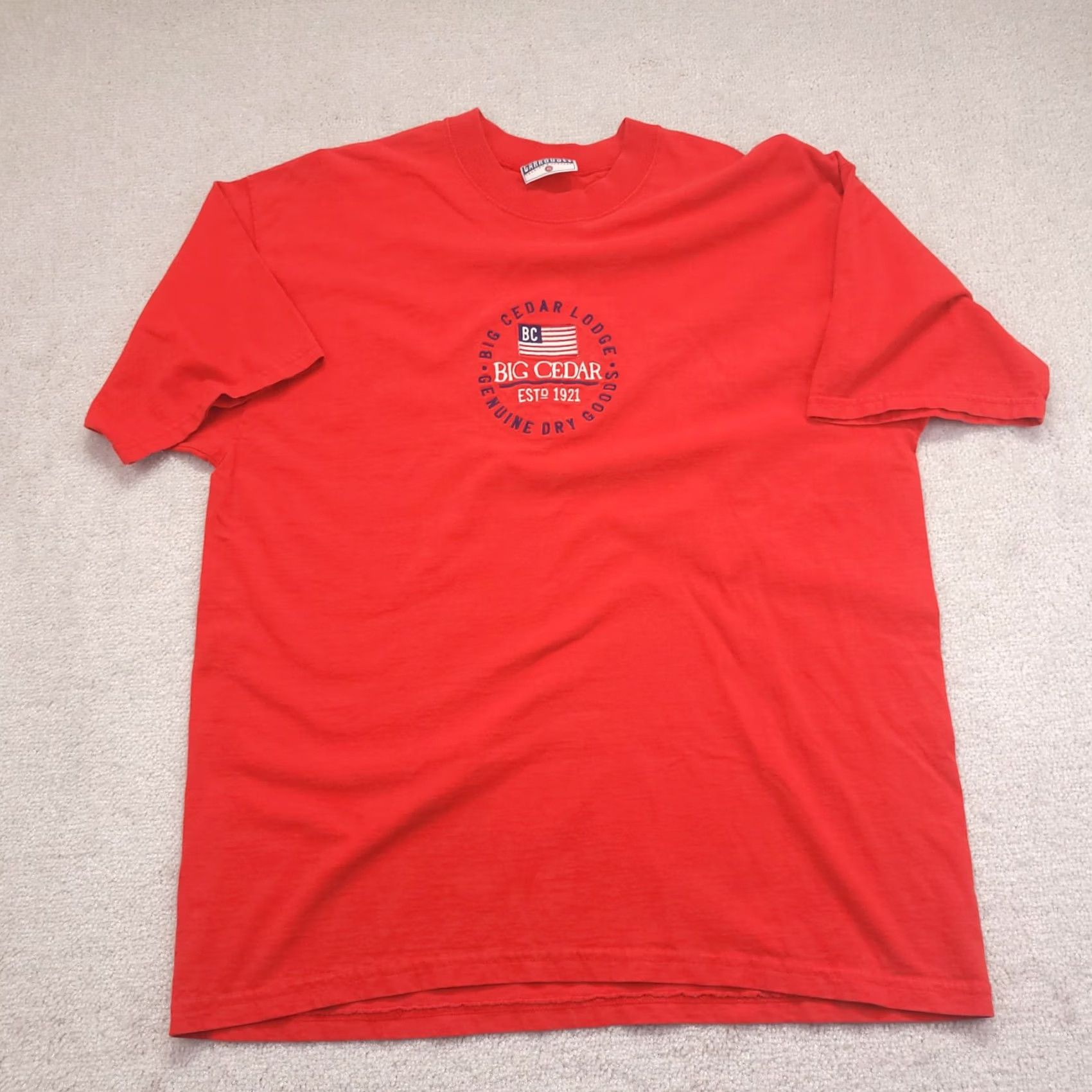 Vintage VINTAGE 90s Carrousel T Shirt Lodge Logo Solid Red Men's XL Size US L / EU 52-54 / 3 - 2 Thumbnail