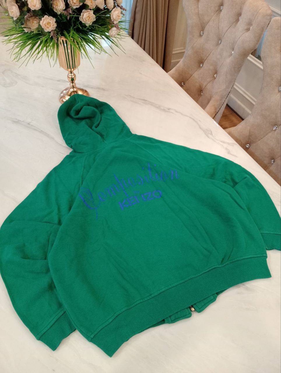 Kenzo VINTAGE KENZO JAPAN COMPOSITION HOODIE - SIZE 38 Size US M / EU 48-50 / 2 - 3 Thumbnail