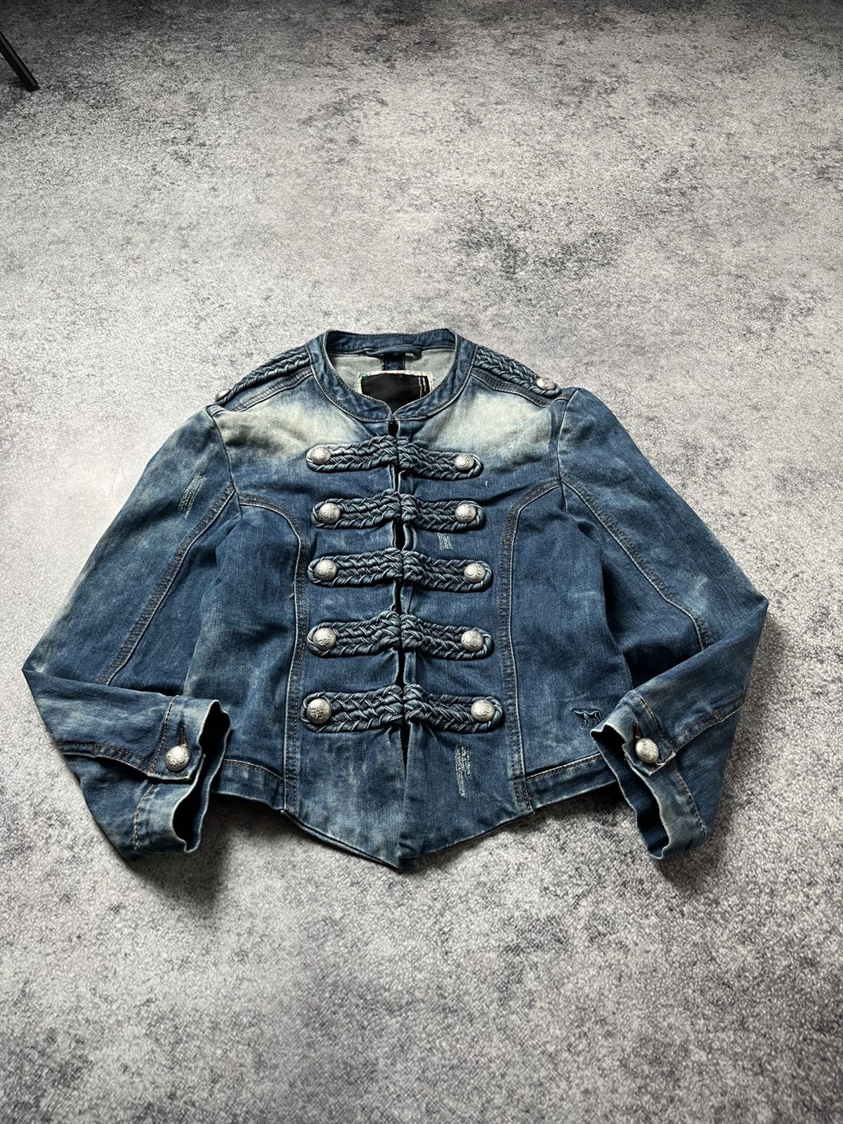 Hedi Slimane 90'S NAPOLEON MILITARY JEANS JACKET PUNK SAINT LAURENT VIBE Size S / US 4 / IT 40 - 3 Thumbnail