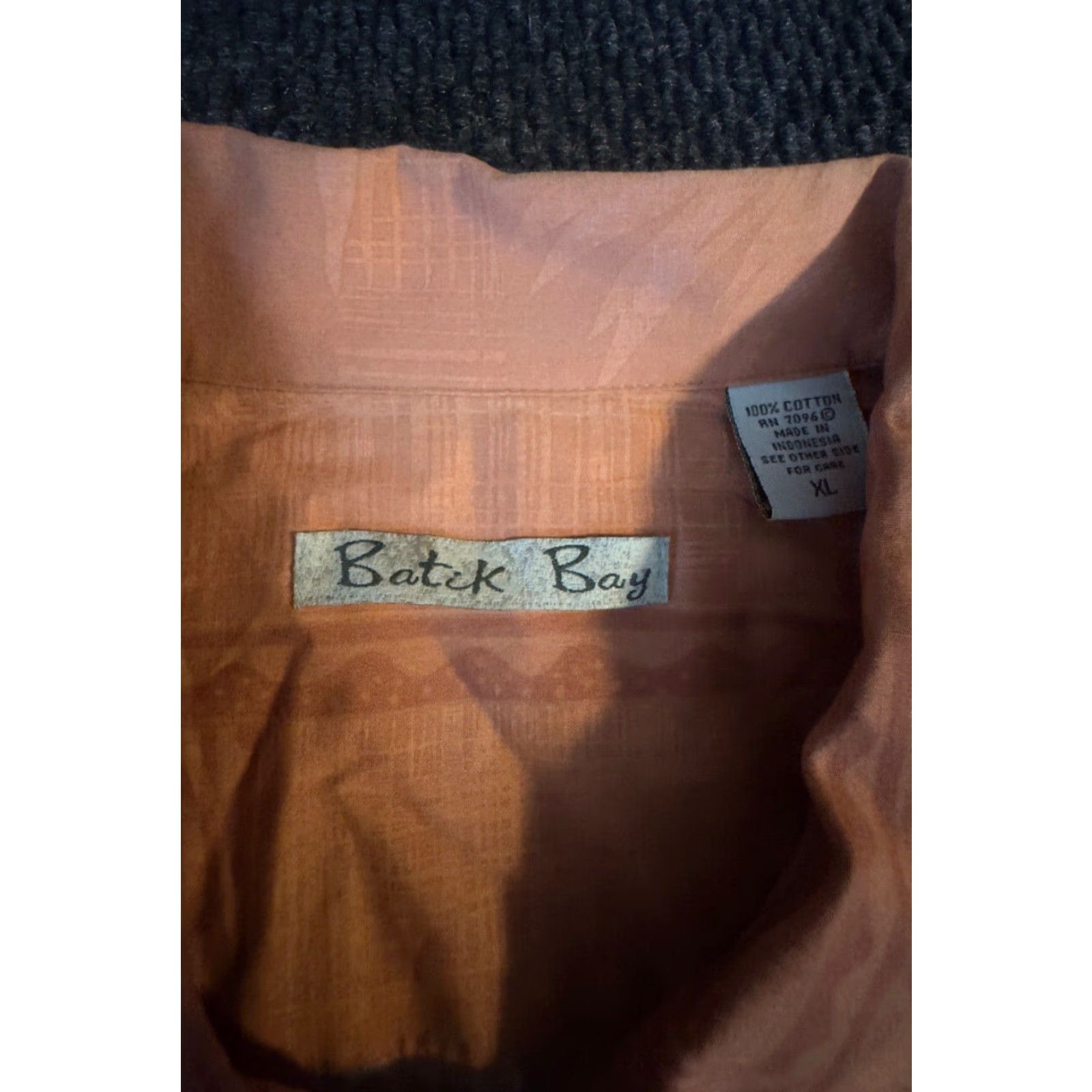 Vintage Batik Bay Shirt Orange Short Sleeve Button-Up Hawaiian XL Mens Size US XL / EU 56 / 4 - 2 Thumbnail