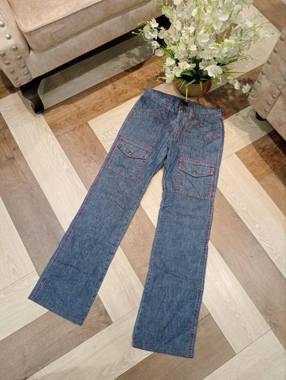 Japanese Brand ANNA SUI 6 POCKET DENIM BUSH PANTS - SIZE 2 Size US 29 - 2 Thumbnail